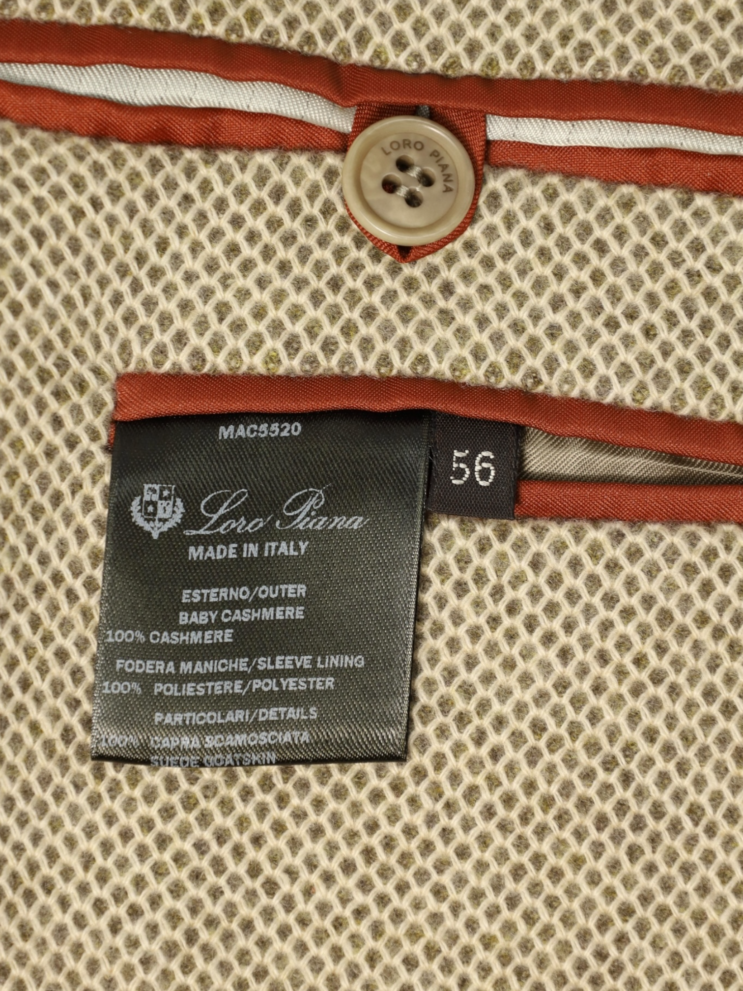 Loro Piana Beige Tricot Knitted Cashmere Blazer
