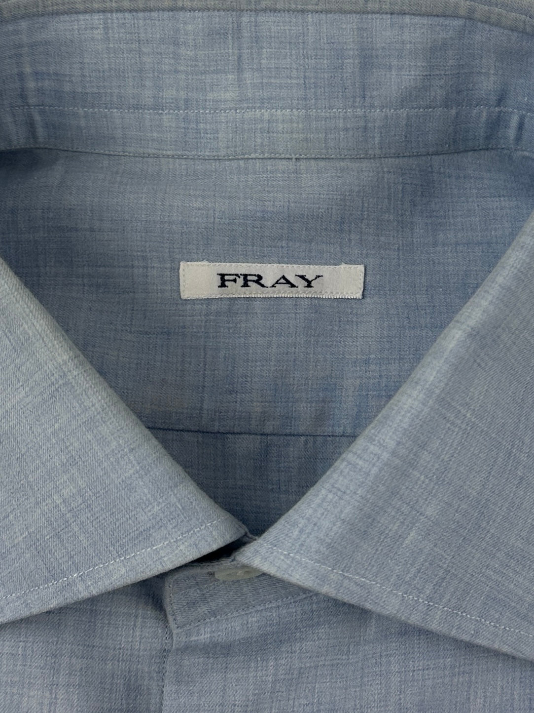 Fray Light Blue Cotton Cashmere Flannel Shirt