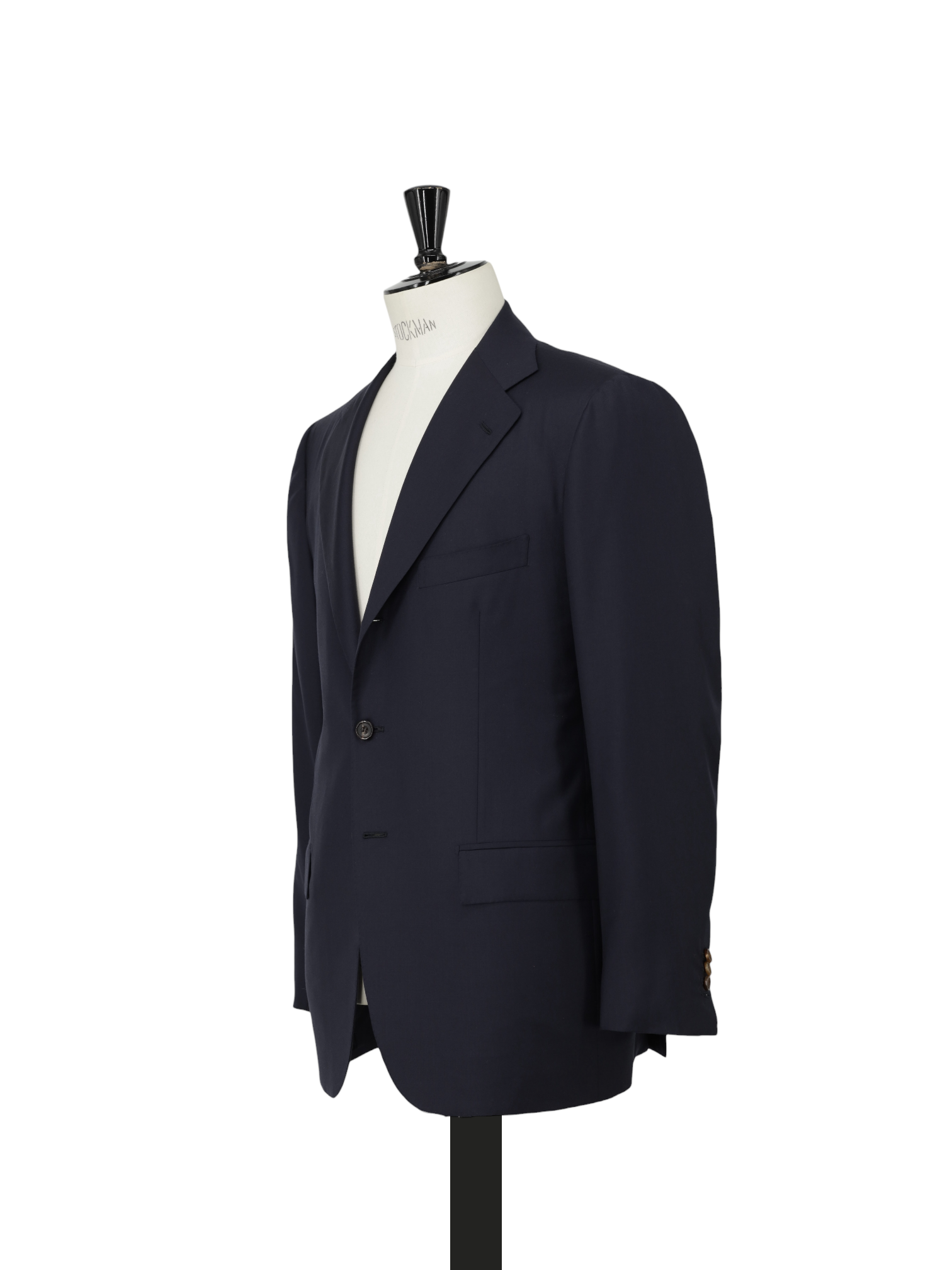 Kiton Navy Fine-Wool Twill Neapolitan Blazer Jacket