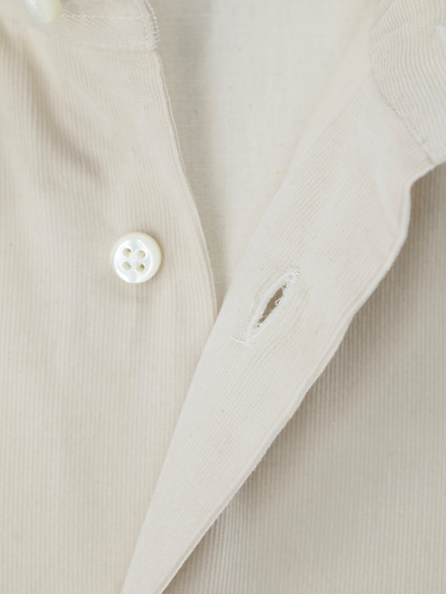 Emanuele Maffeis Beige Cotton Corduroy "Emma" Shirt