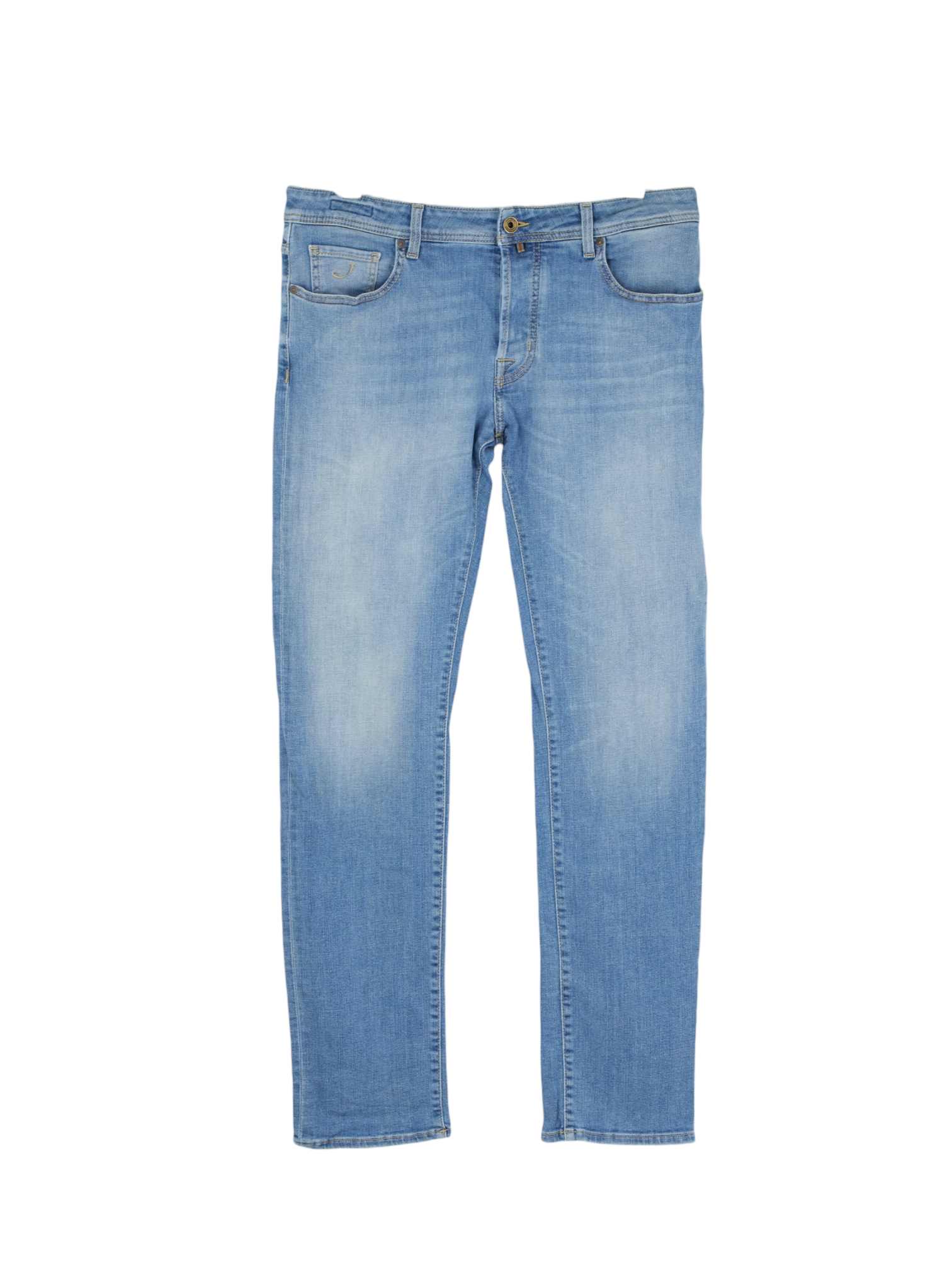 Jacob Cohen Light Blue Cotton-Stretch Twill Bard Jeans