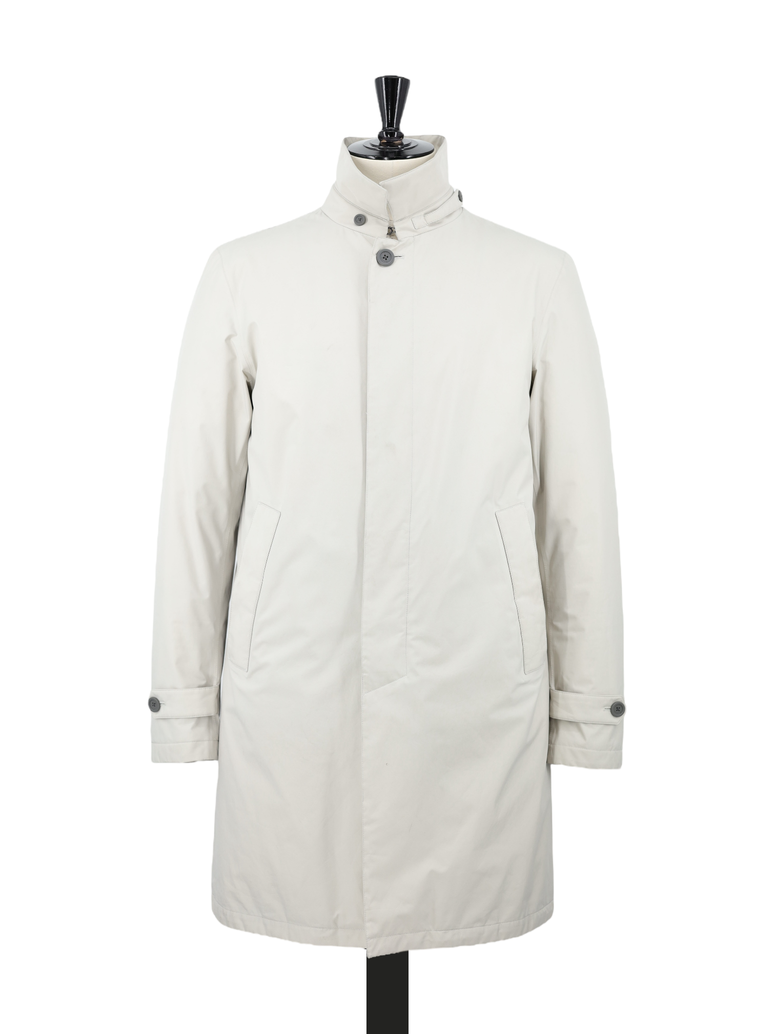 Herno Beige Laminar Gore-Tex Lightly-Padded Dover Carcoat