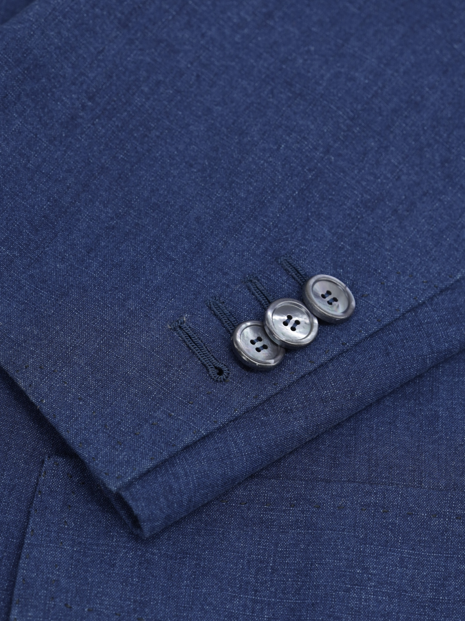 Cesare Attolini Neapolitan Blue Cotton Sahariana Summer Jacket