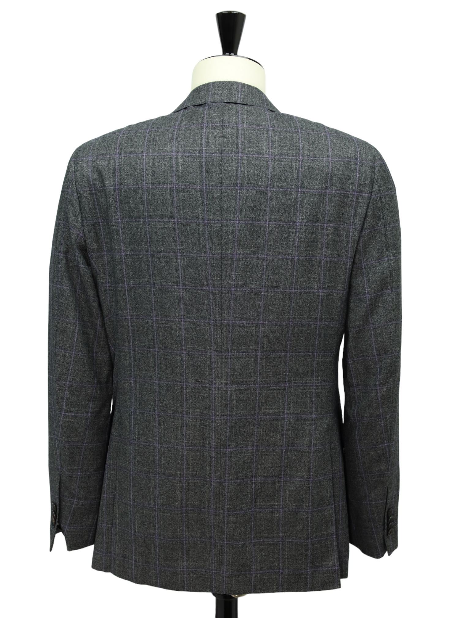 Caruso Grey Aida Super 130's Windowpane Double Breasted Suit