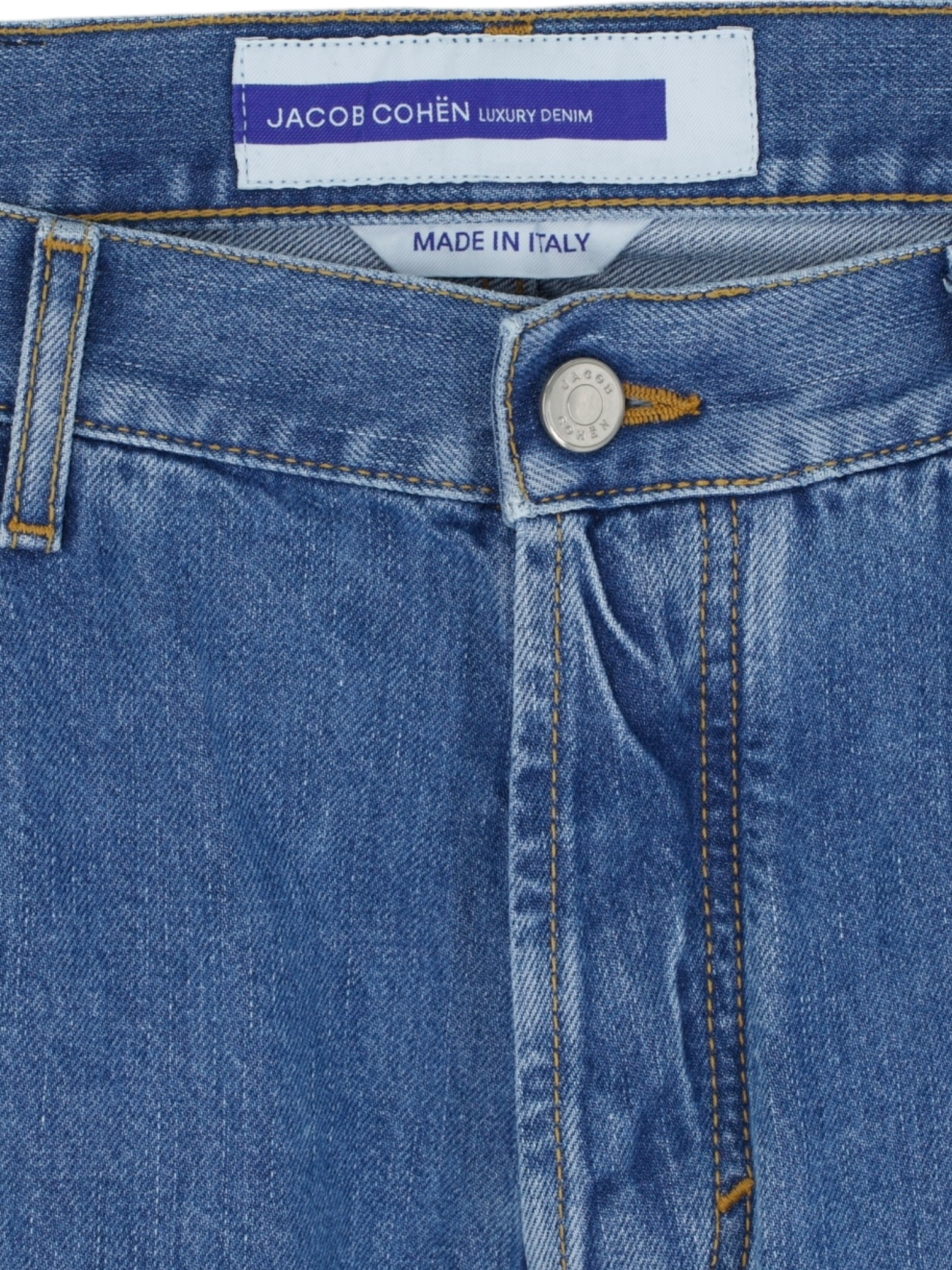 Jacob Cohen Blue Cotton Twill Sean Jeans