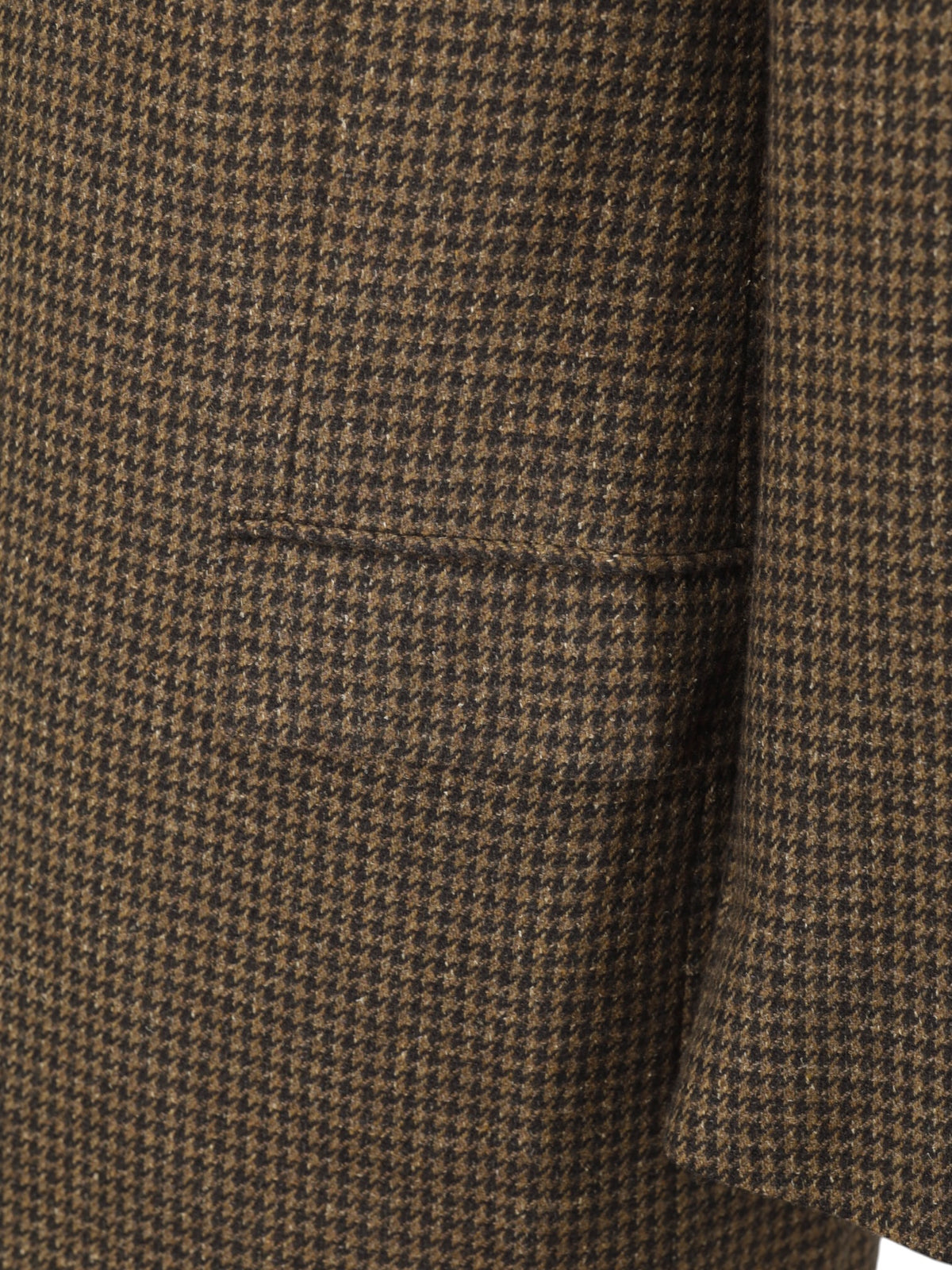 Kiton Brown Vintage Cashmere & Silk Pied de Poule Jacket