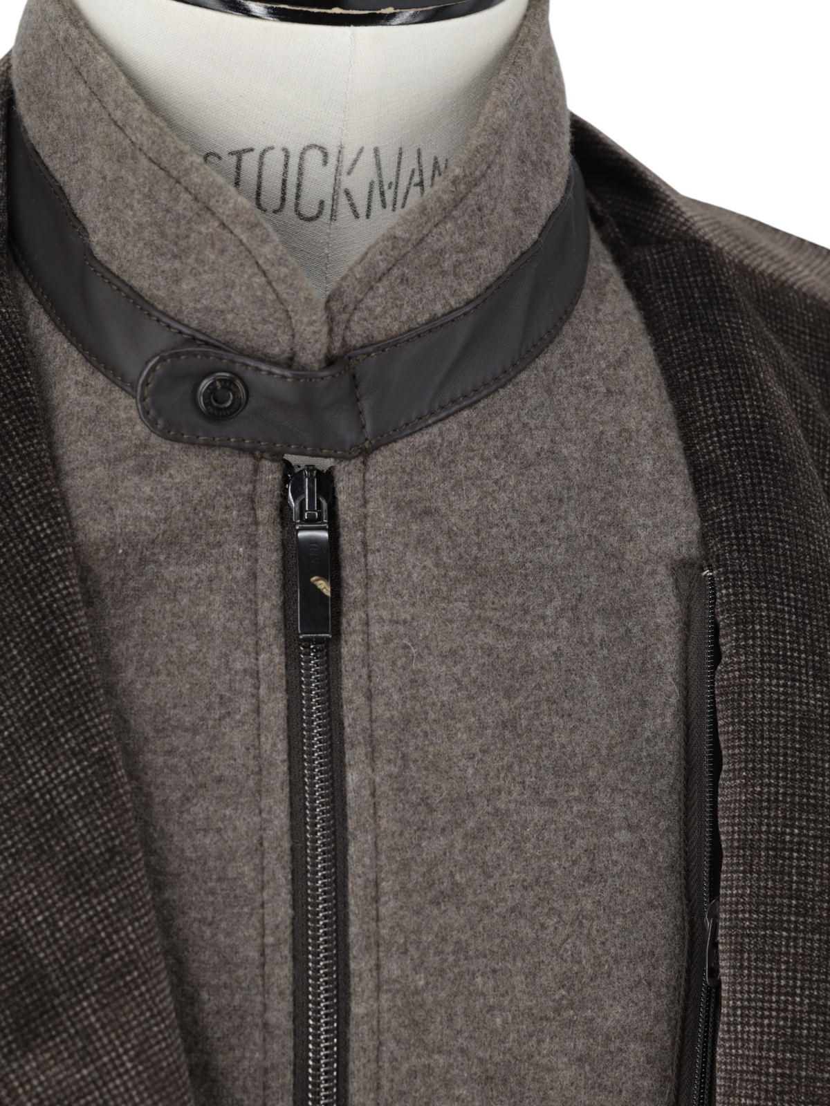 Corneliani Brown Cotton-Stretch Moleskin Pinpoint Vespa Jacket