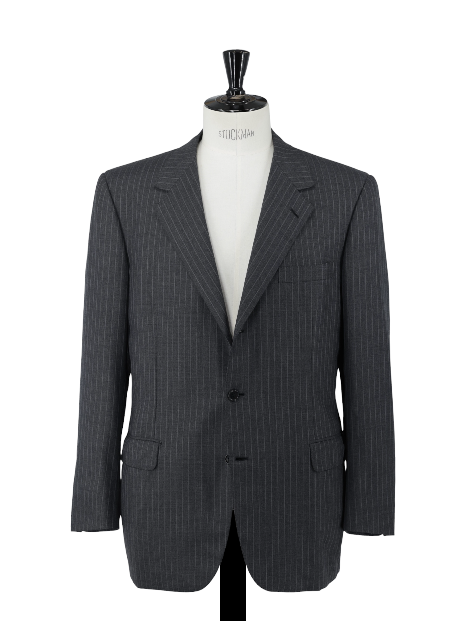 Brioni Grey Fine-Wool Classic Roman-Style Pinstripe Palatino Suit