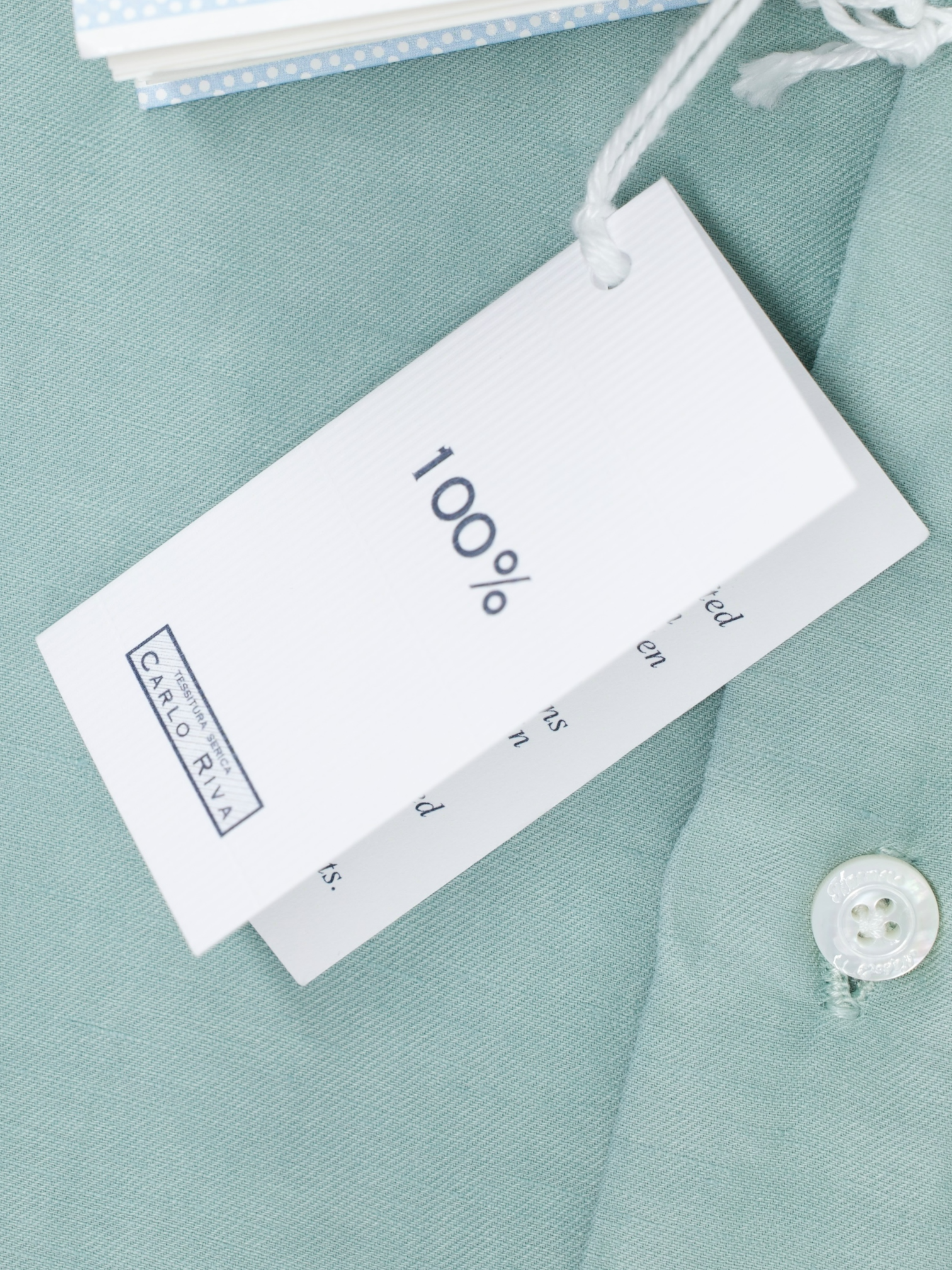 Finamore Mint Green Linen & Cotton "Carlo RIva" Summer Shirt