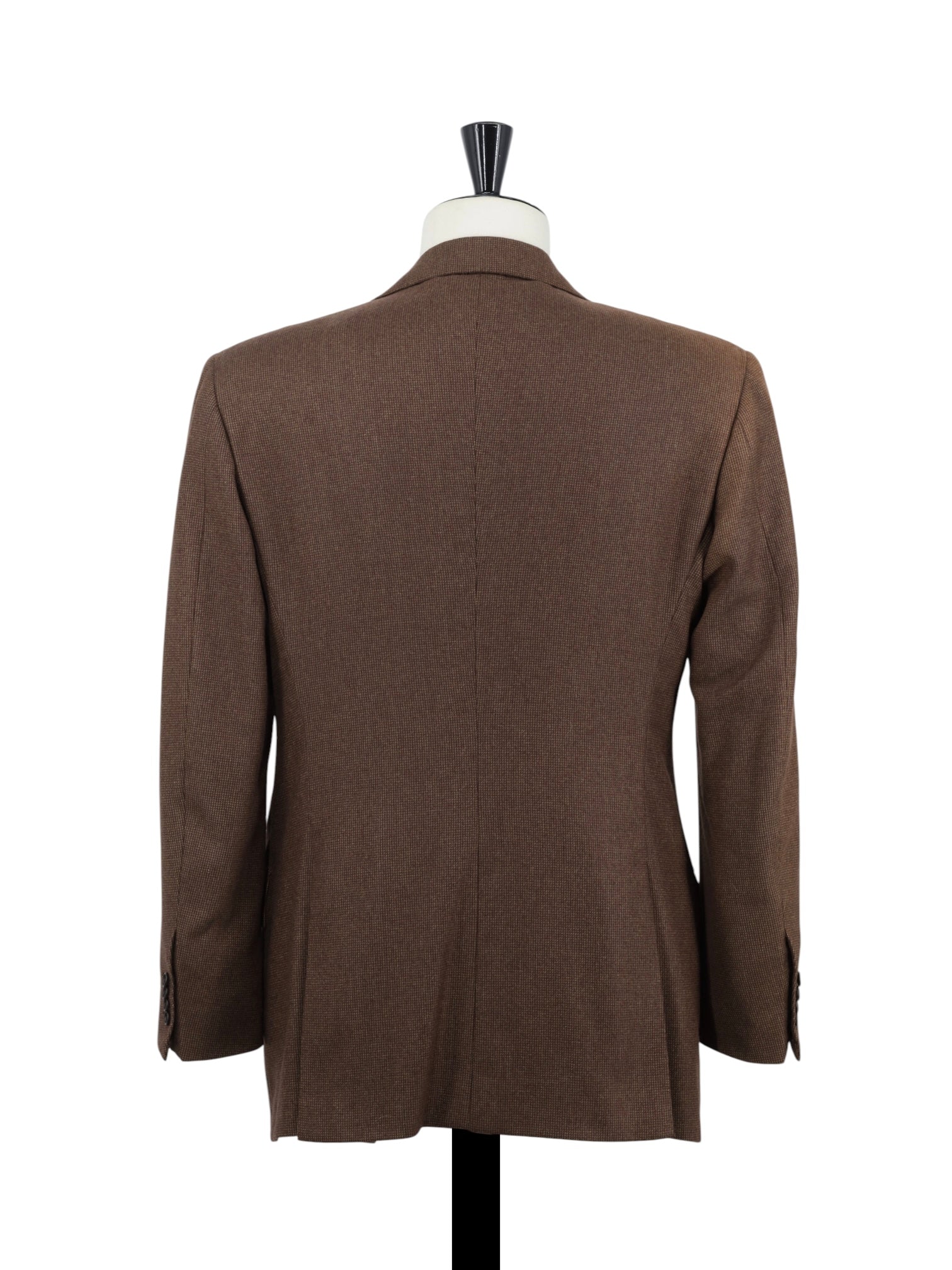 Kiton Brown Pure Cashmere Micro-Pattern Winter Jacket