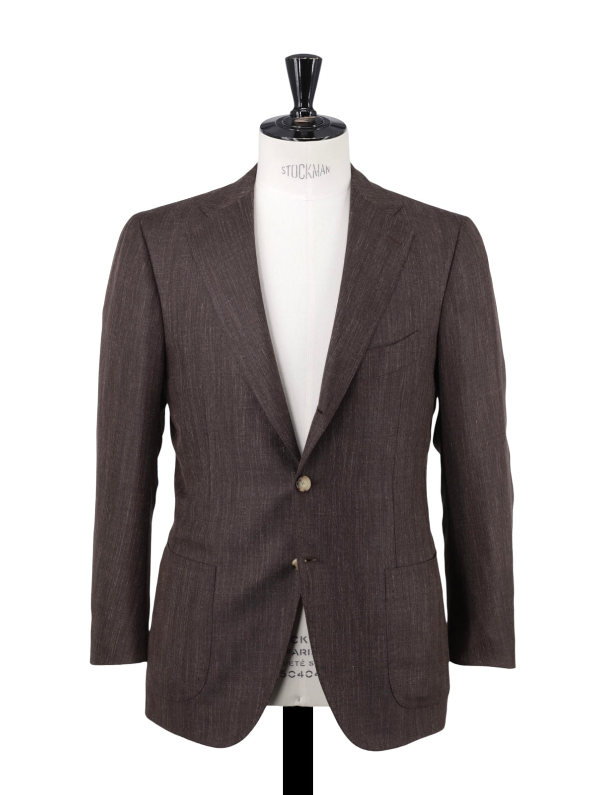 Cesare Attolini Castagne Brown Wool, Silk & Linen Melange Jacket