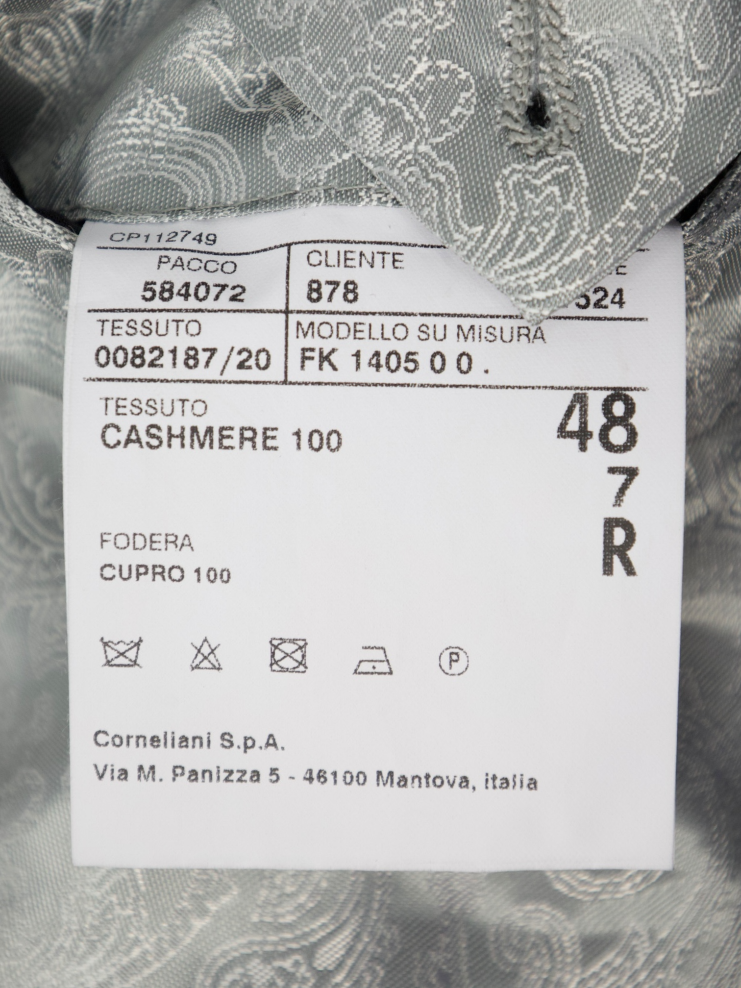 Corneliani Black Double Breasted Cashmere Overcoat