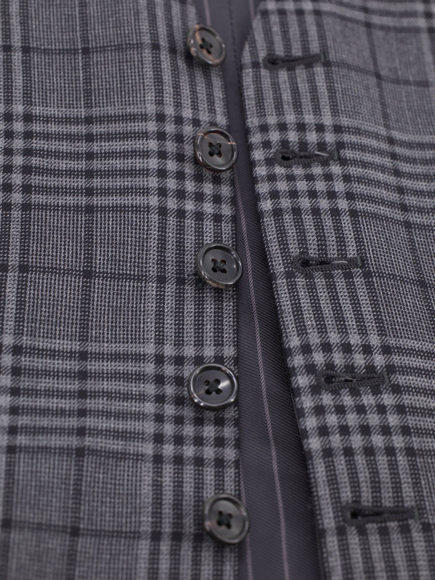 Tom Ford Grey 3-Piece Wool Checkered Windsor Suit