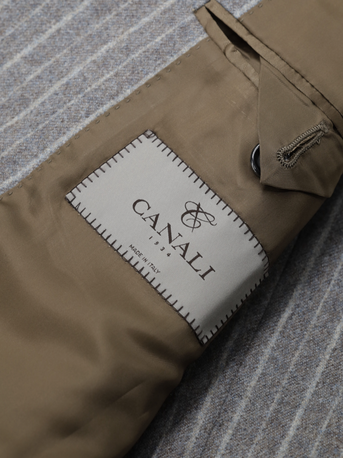 Canali Grey Classic Wool-Flannel Multi-Pinstripe Suit