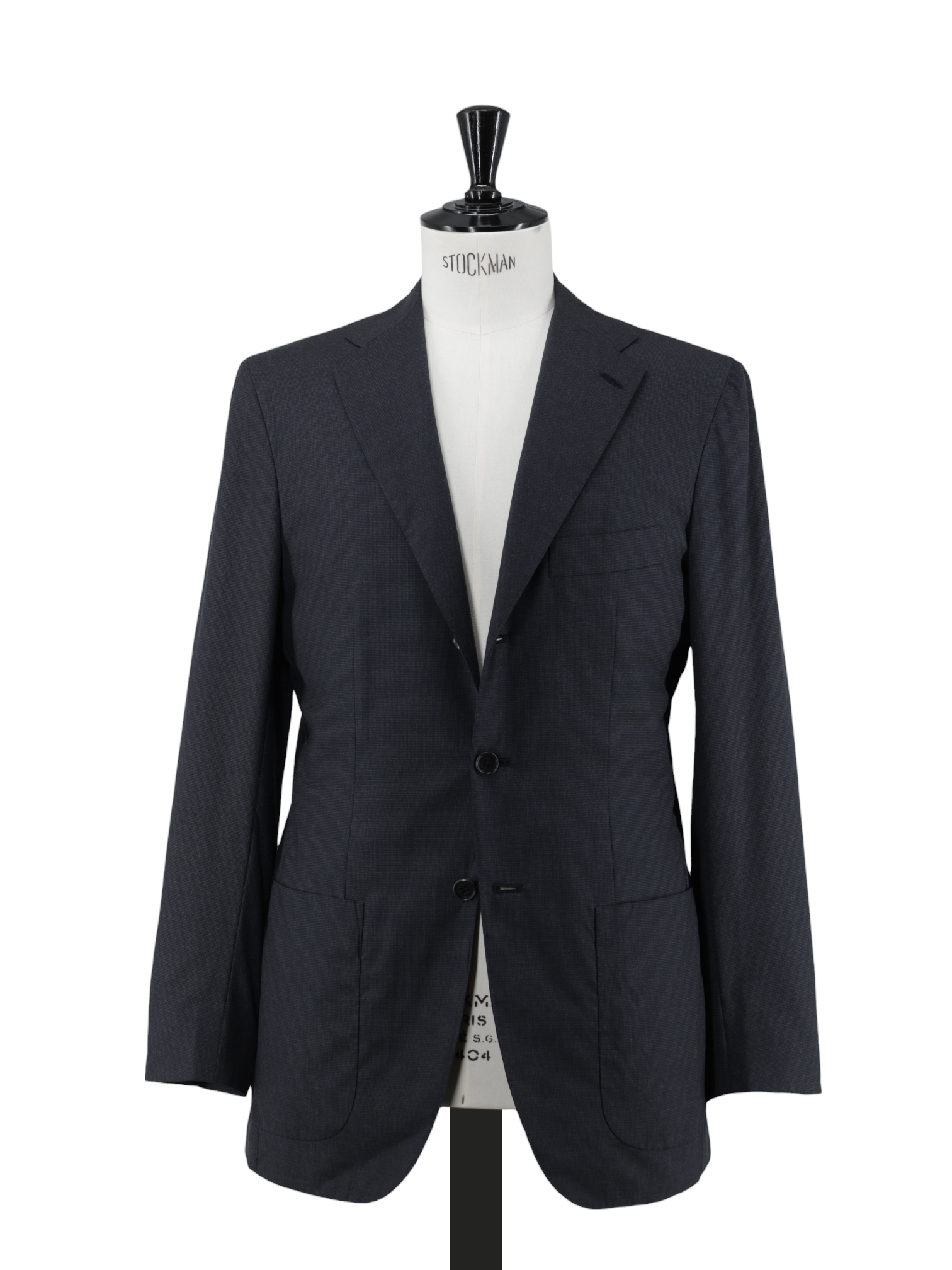 Kiton Dark Grey Fine-Wool Puppytooth Suit