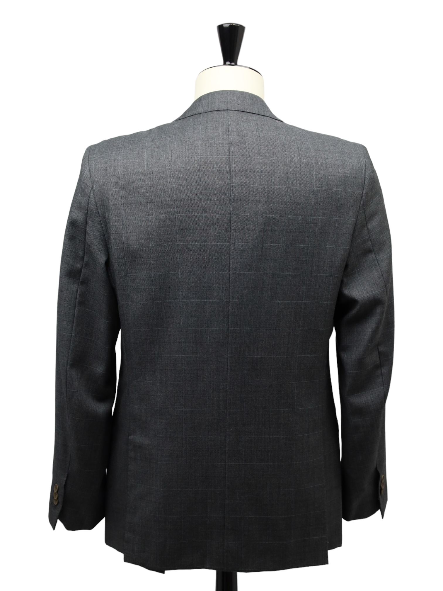 Kiton Vintage Grey Windowpane Wool & Mohair Suit