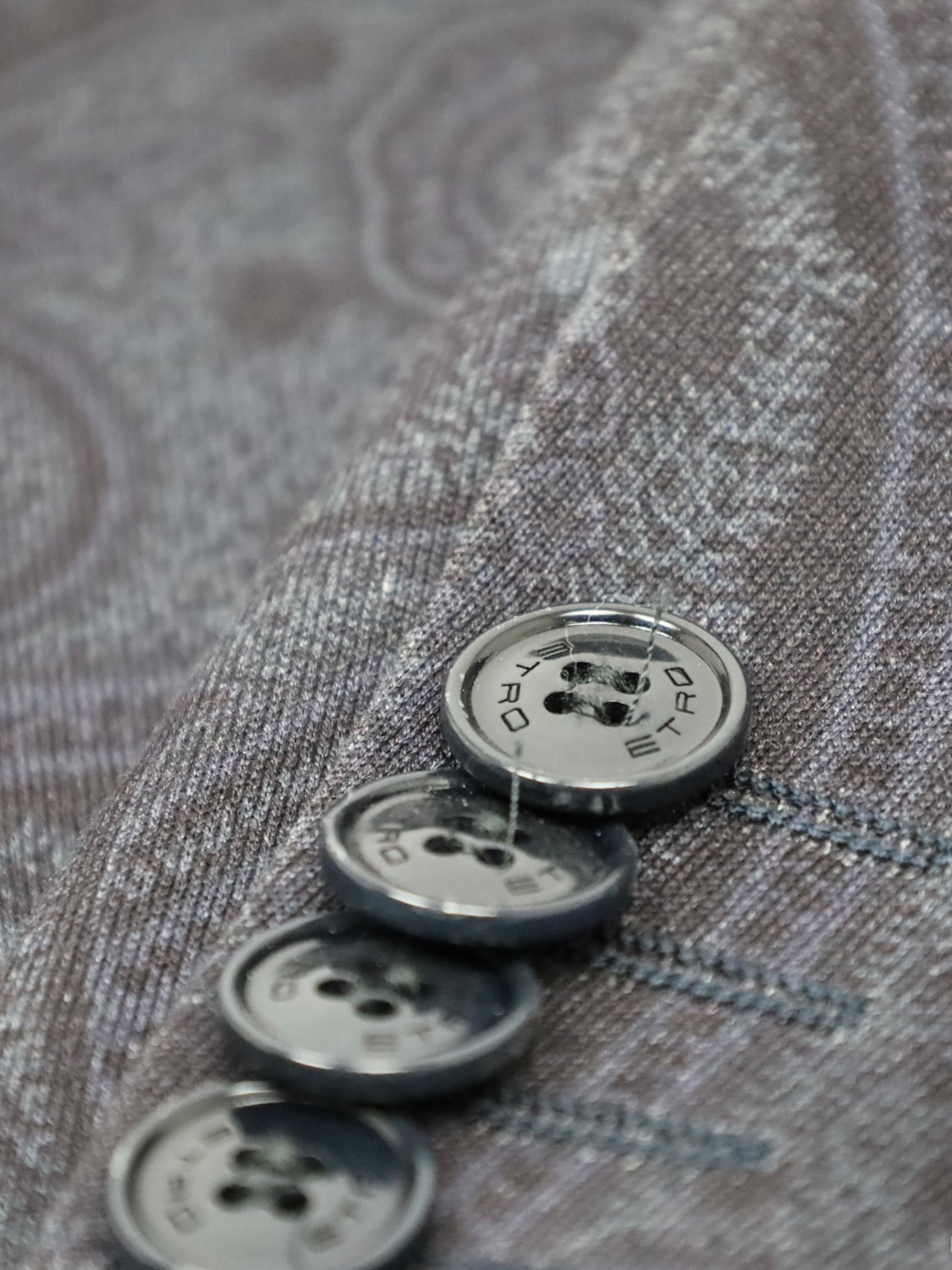 Etro Blue Cotton Stretch Paisley Jacket