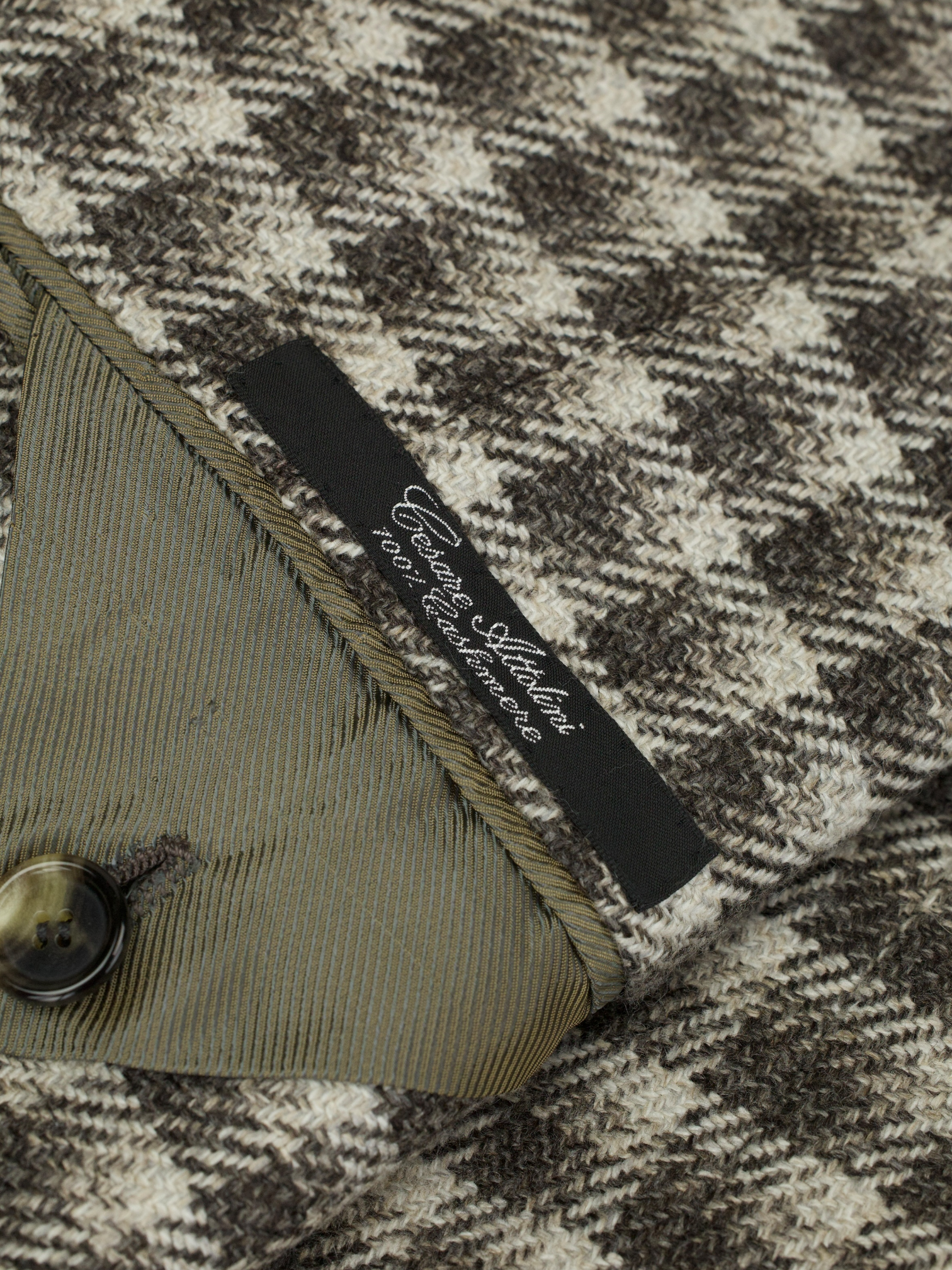 Cesare Attolini Light Brown & Taupe Pure Cashmere Gingham-Check Jacket