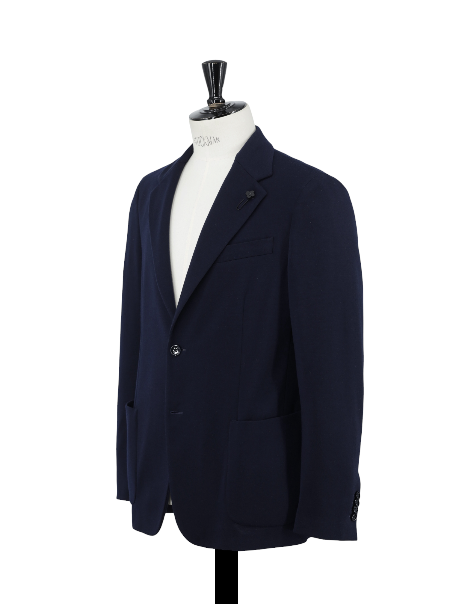 Lardini Navy Super 170's "Wish" & Stretch Knitted Jacket