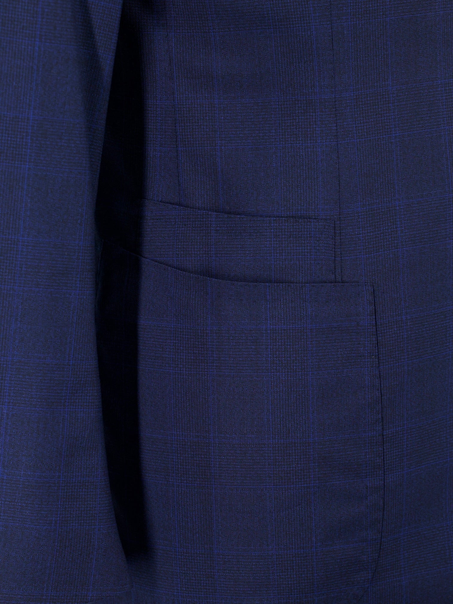 Cesare Attolini Navy & Royal Blue Super 130's Check Jacket