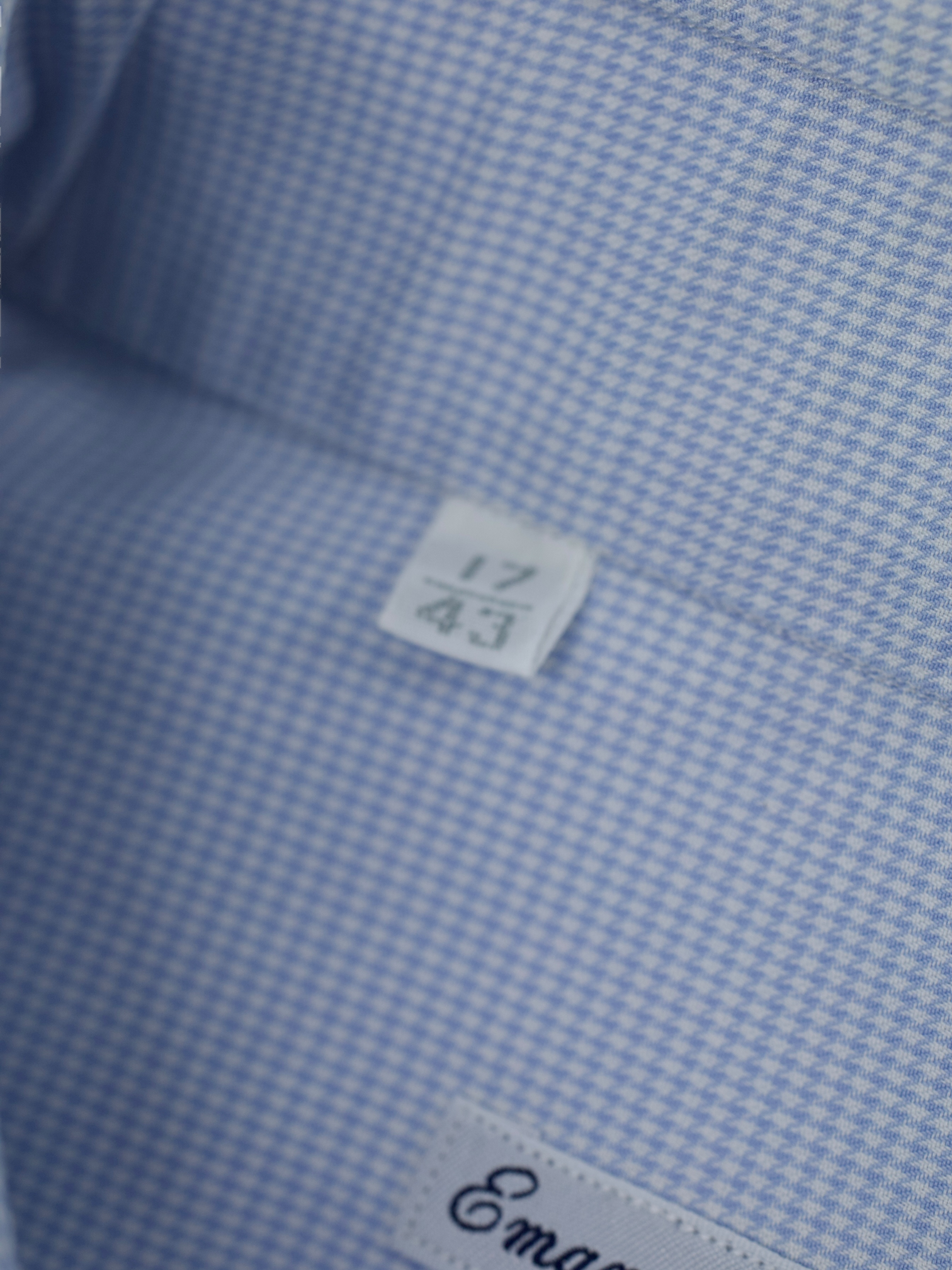 Emanuele Maffeis Light Blue Cotton Puppytooth Shirt