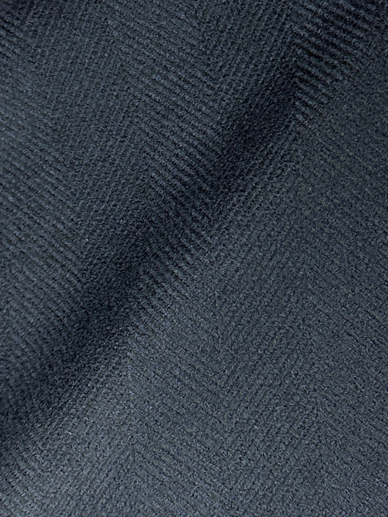 Cesare Attolini Navy Herringbone Wool Overcoat