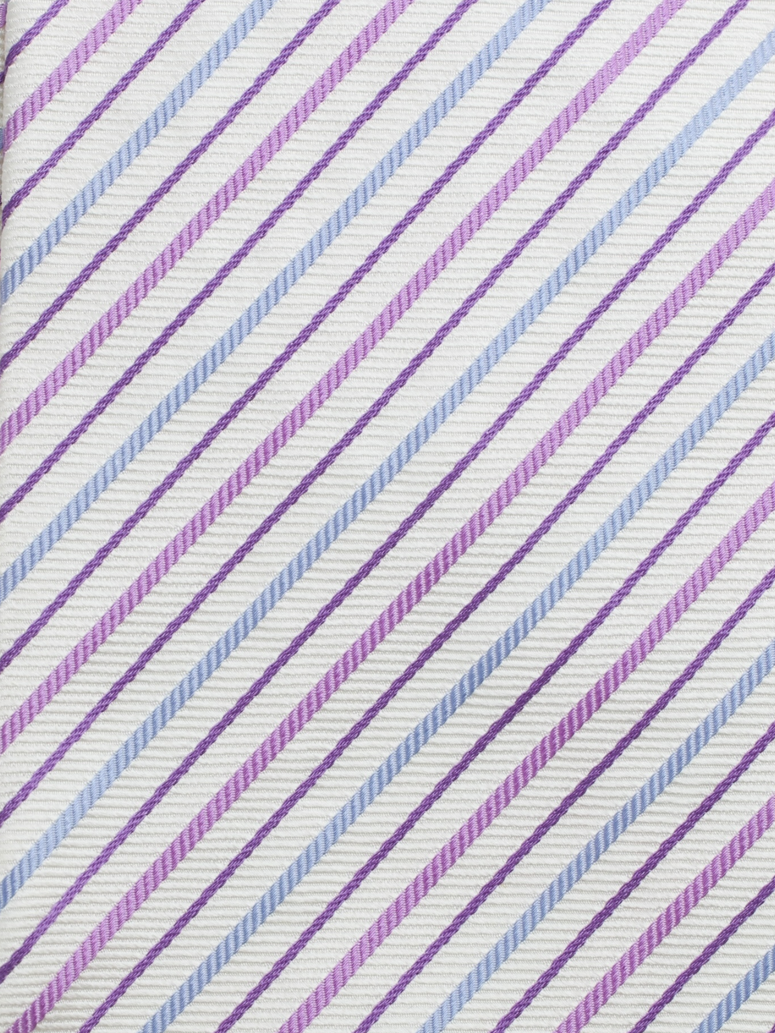 Luigi Borrelli 5-Fold White & Multicolor Jacquard Striped Tie