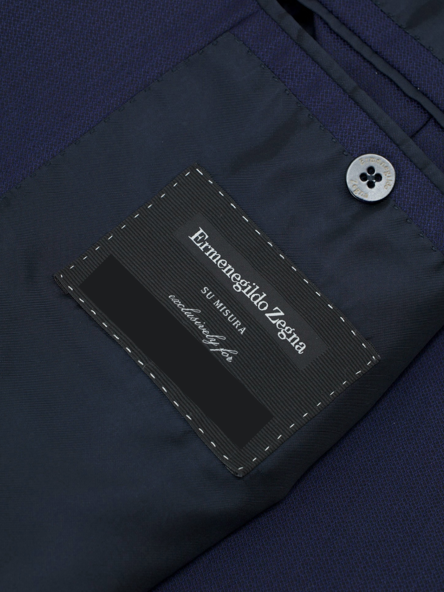 Ermenegildo Zegna Dark Blue 13milmil13 Micro-Herringbone Suit