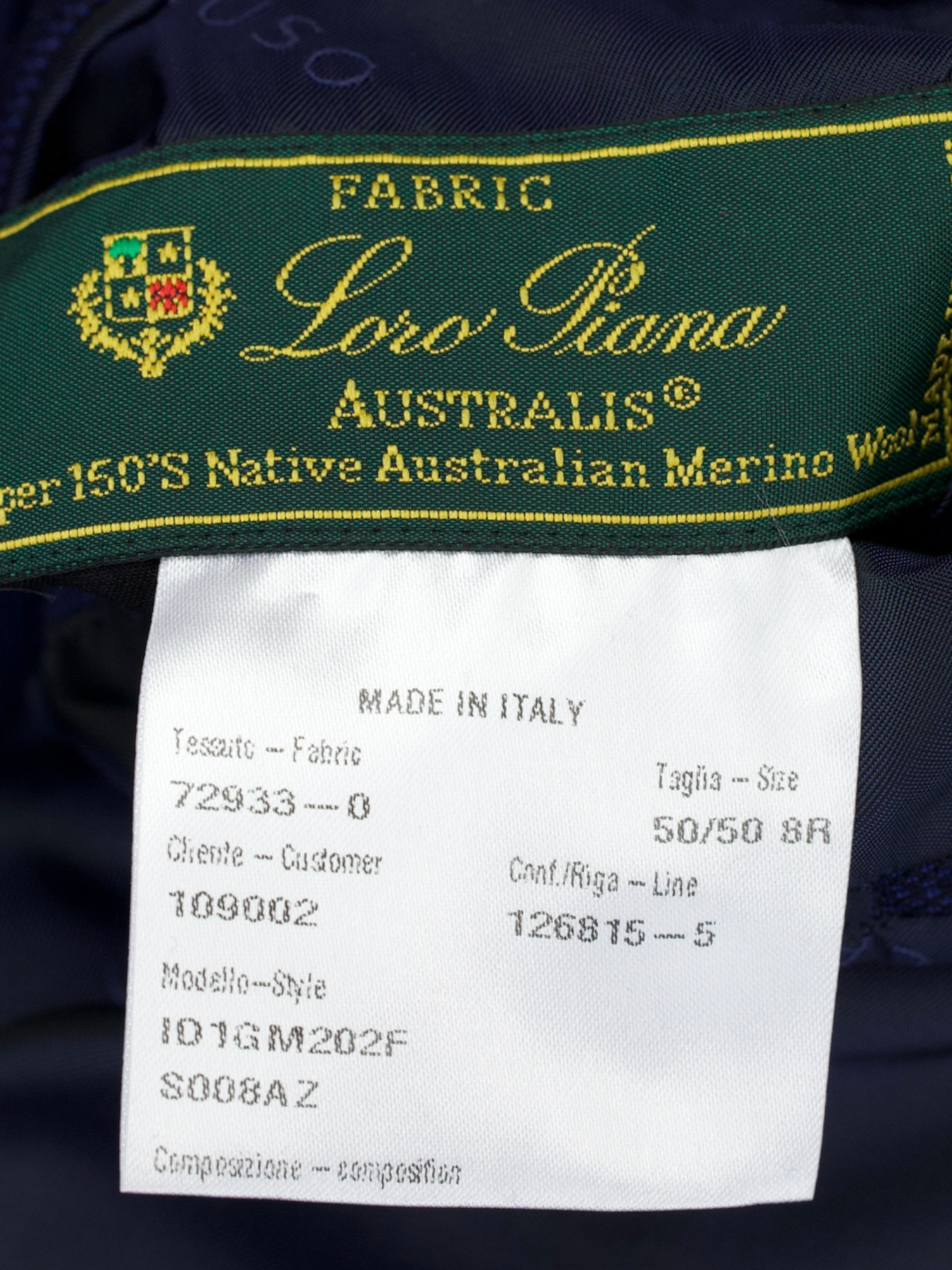 Caruso Dark Blue Super 150's "Australis" Birdseye Boheme Suit