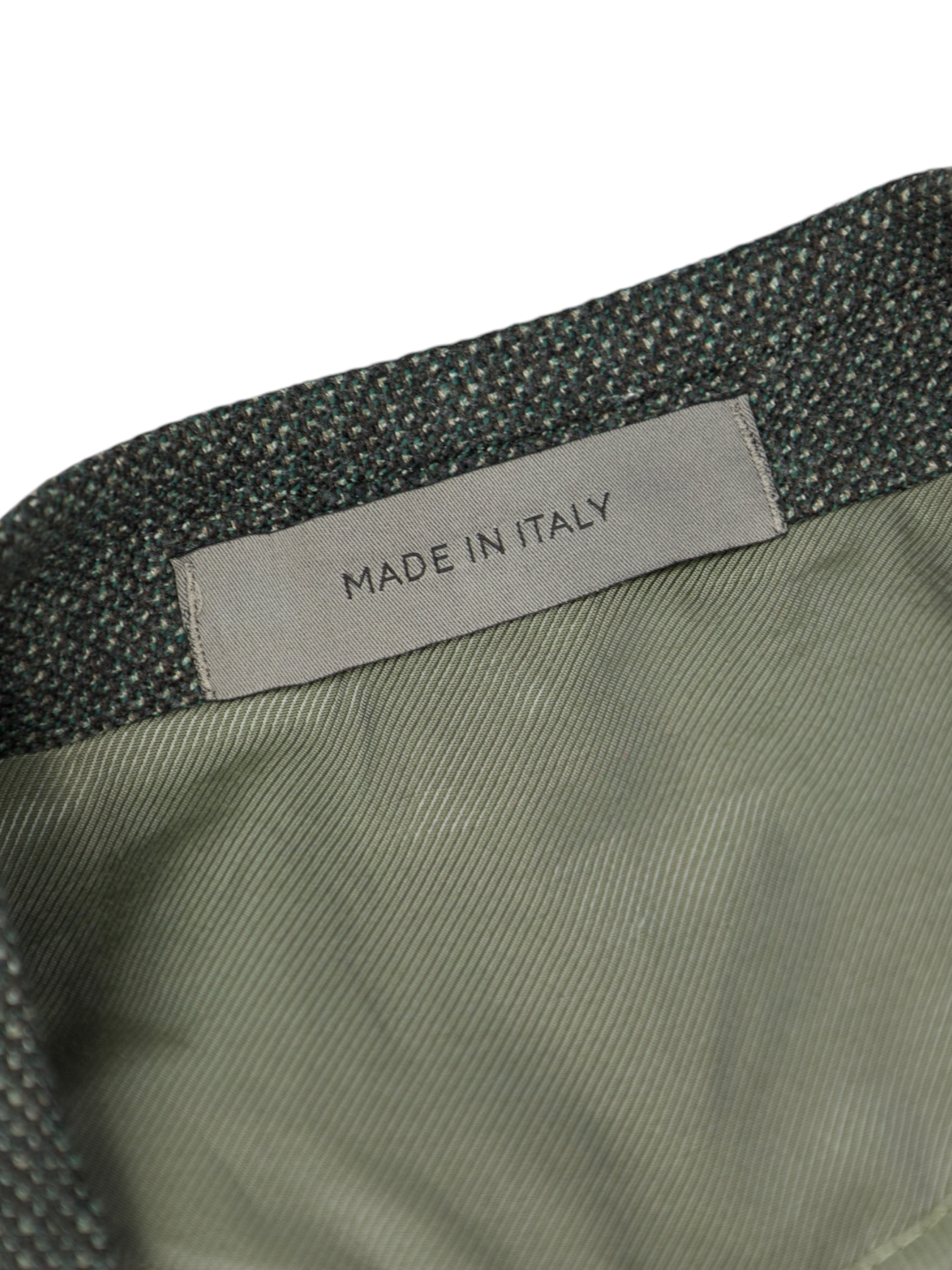Corneliani Dusk Green Virgin Wool Bicolor Pinpoint Jacket