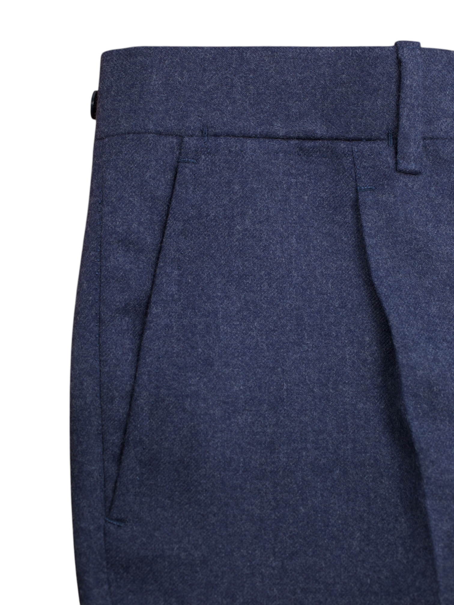 Sartoria Voglio Steel Blue Wool-Flannel "Zignone" Sartorial Trousers