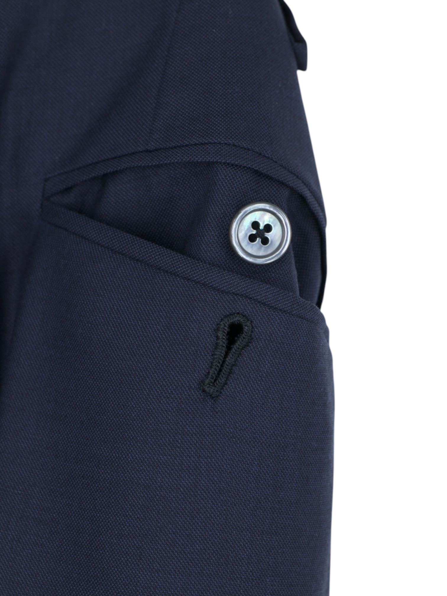 Kiton Navy Fine-Wool Twill Handmade Sartorial Trousers