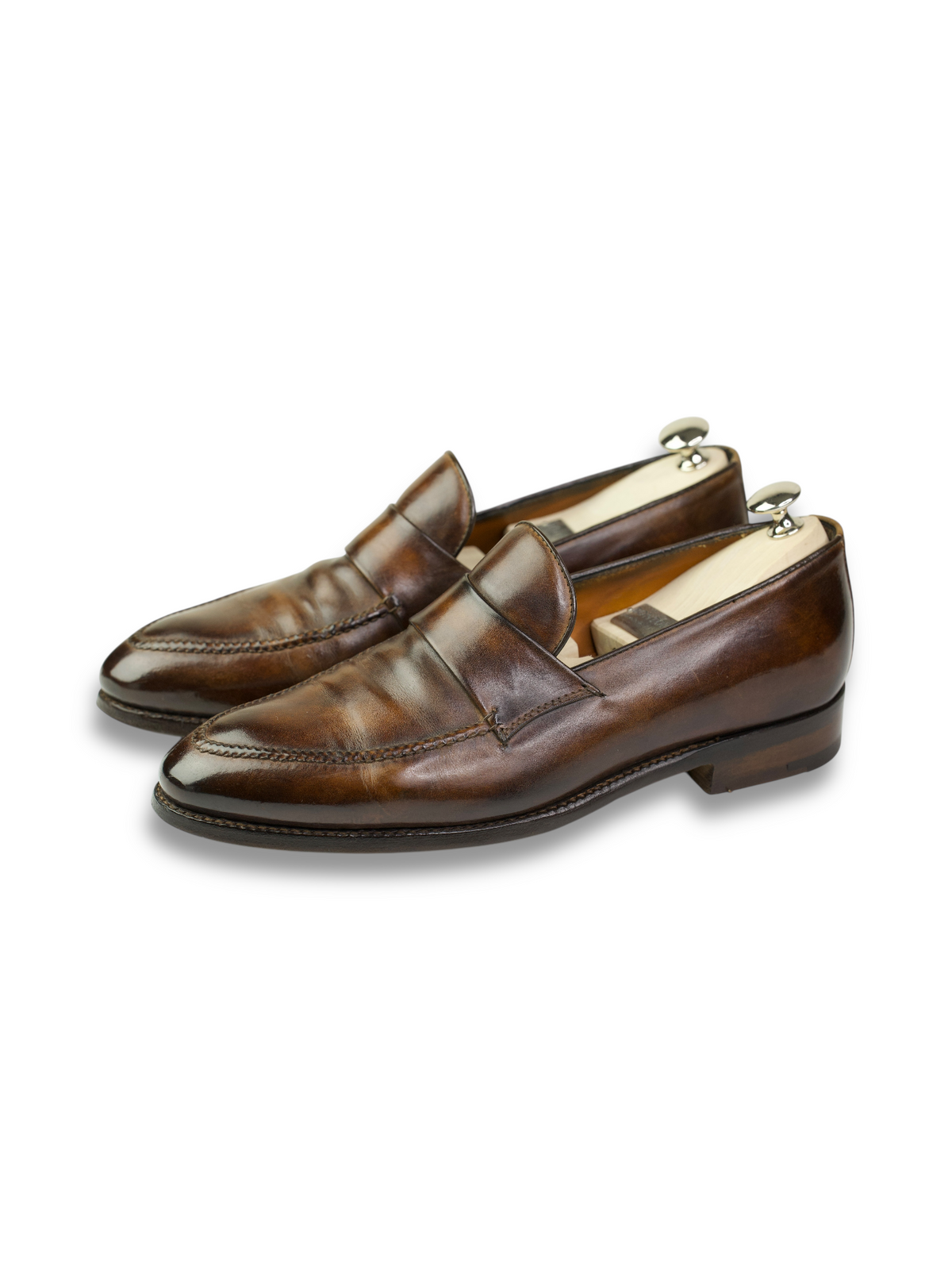 Bontoni Dark Brown Museum-Calf Miracolo Penny Loafer