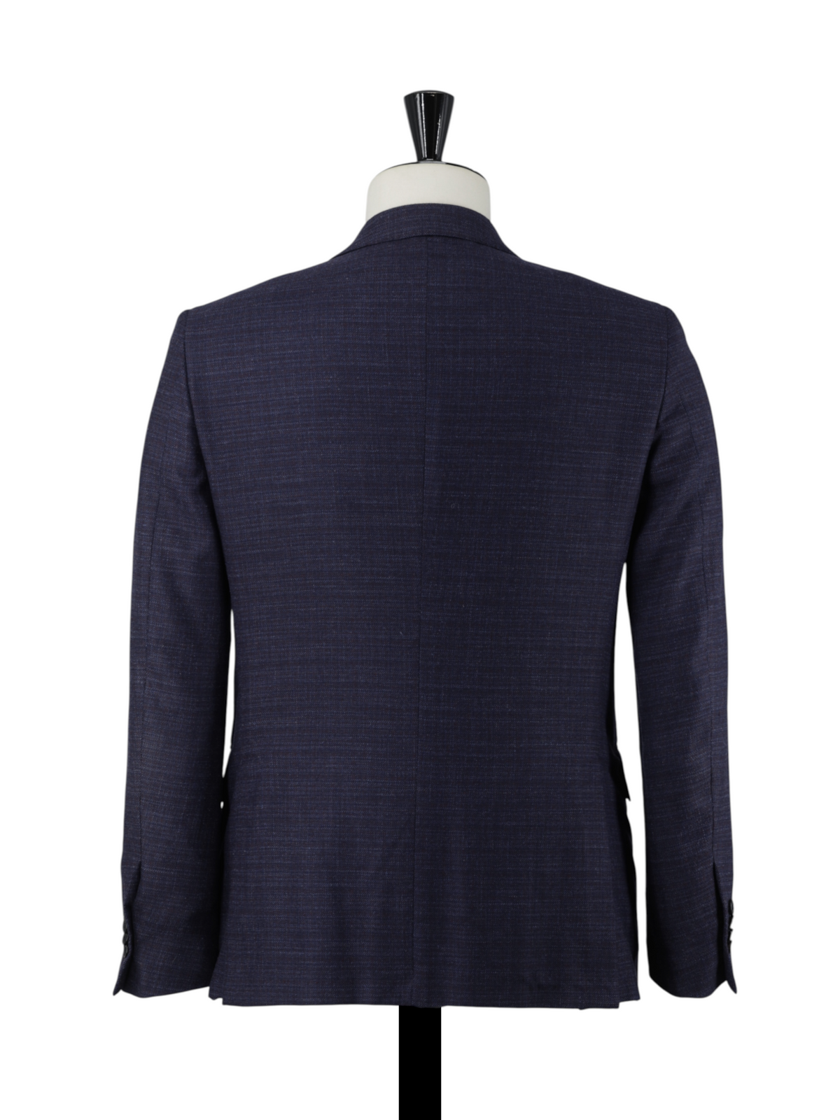 Ermenegildo Zegna Navy & Burgundy Wool-Silk Blend Milano Easy Jacket