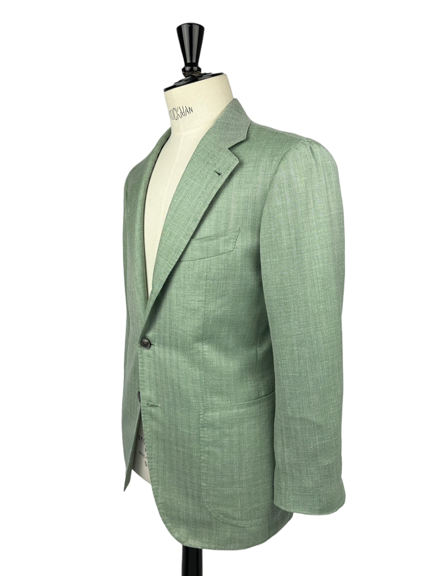 Orazio Luciano Mint Green Herringbone Jacket