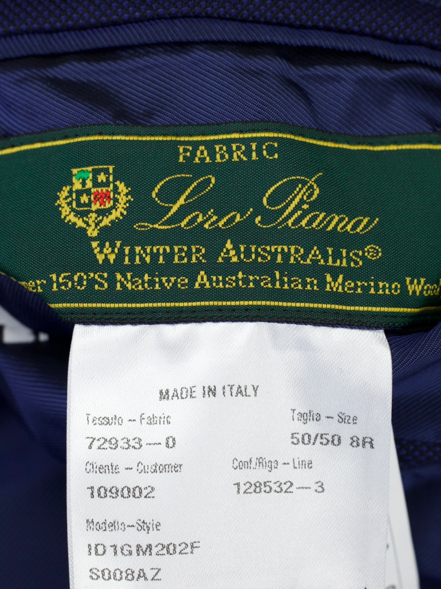 Caruso Dark Blue Super 150's "Winter Australis" Birdseye Boheme Suit + Extra Trousers
