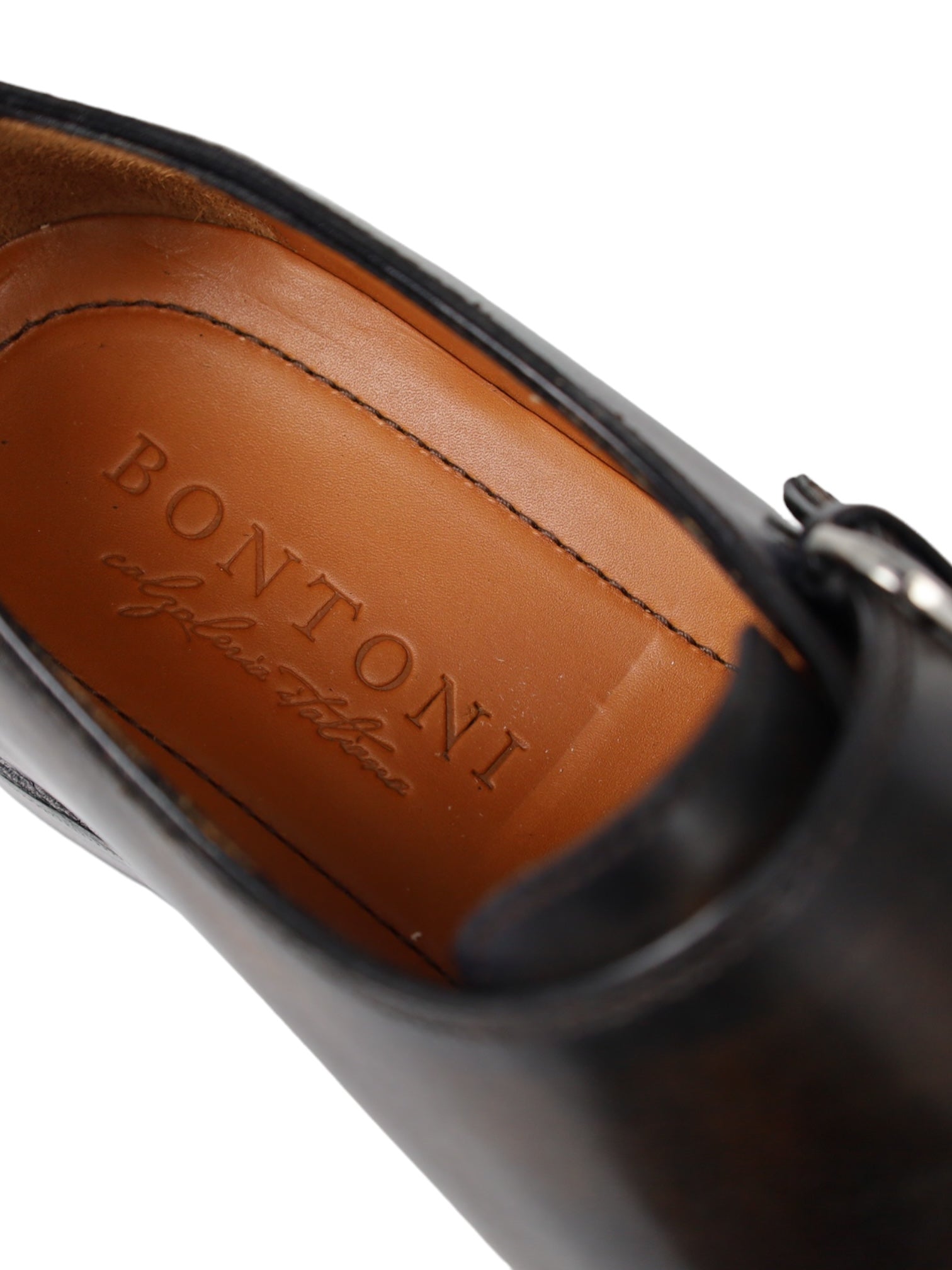 Bontoni Dark Brown Double Monk + Crocodile Belt