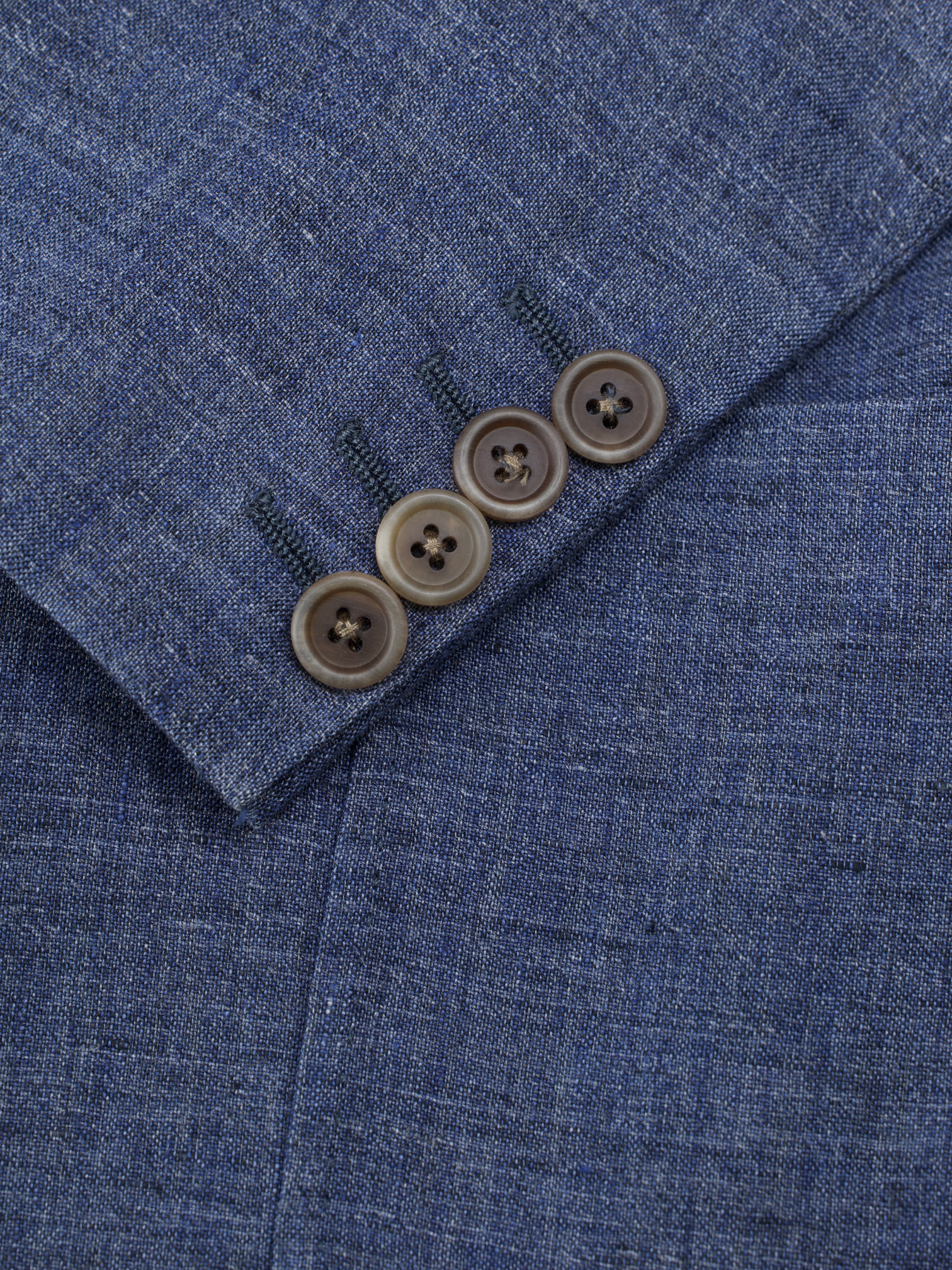 Brunello Cucinelli Light Blue Double-Breasted Pure Linen Summer Jacket