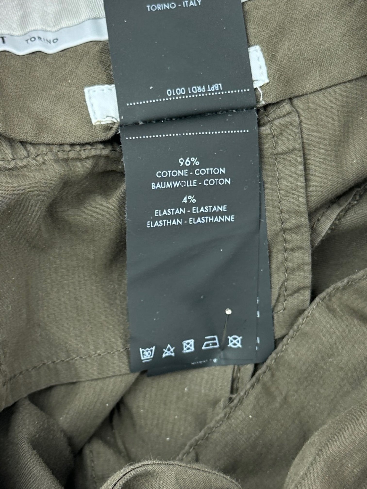 PT01 Olive Green Cotton Stretch Chino