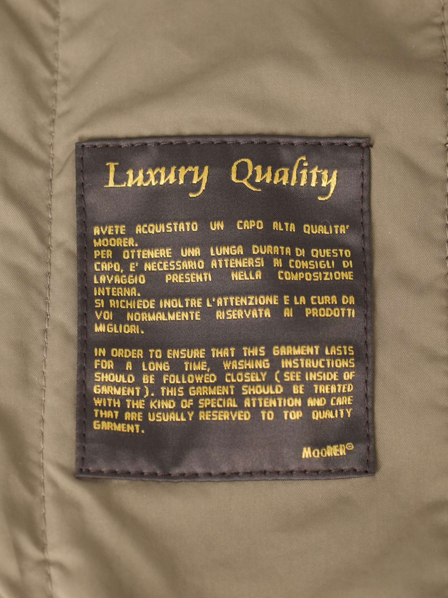 MooRER Khaki Lightweight Safari-Style Platone Waxcoat