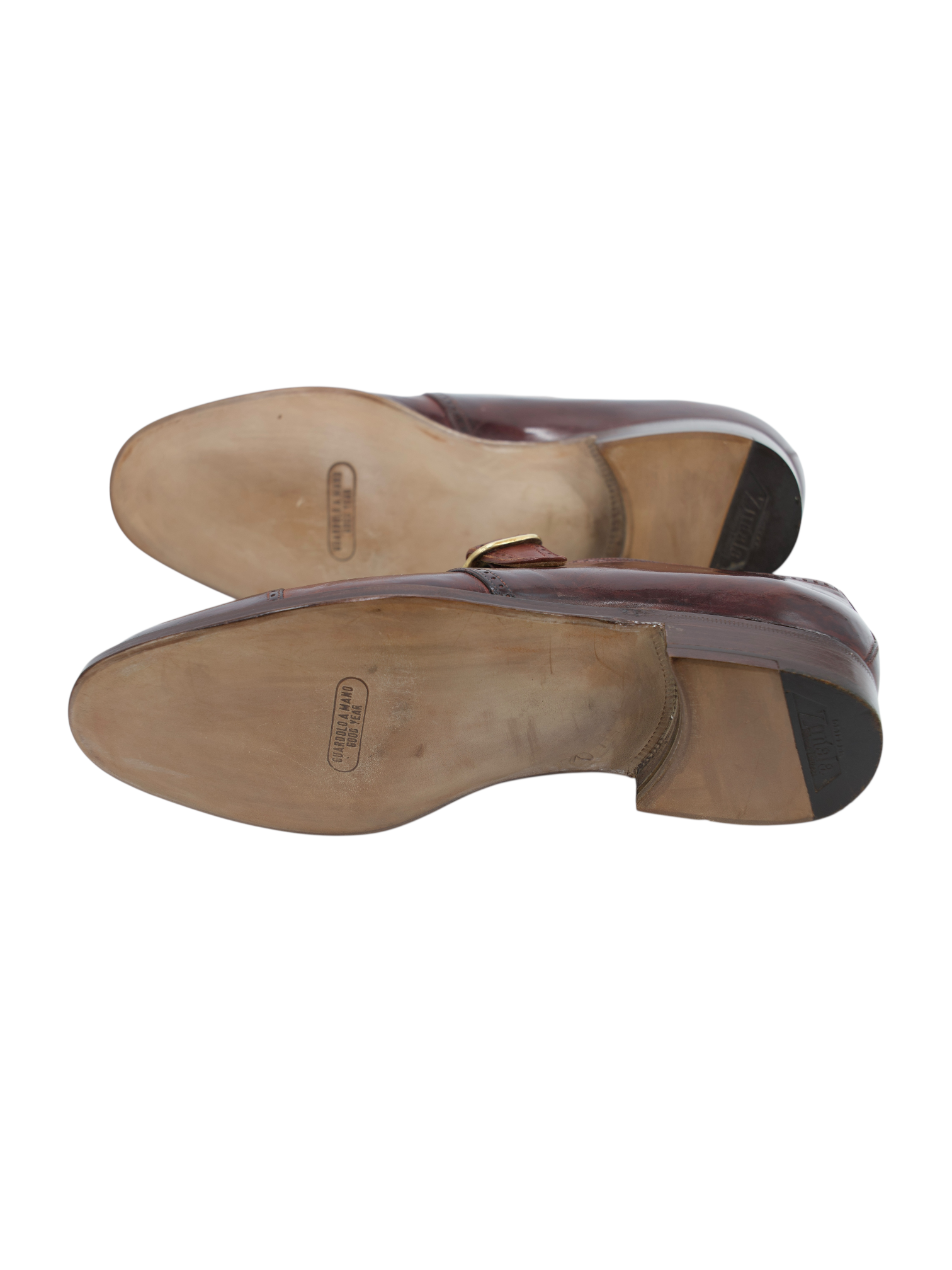 Silvano Lattanzi Brown Leather Handmade Single-Monk Strap