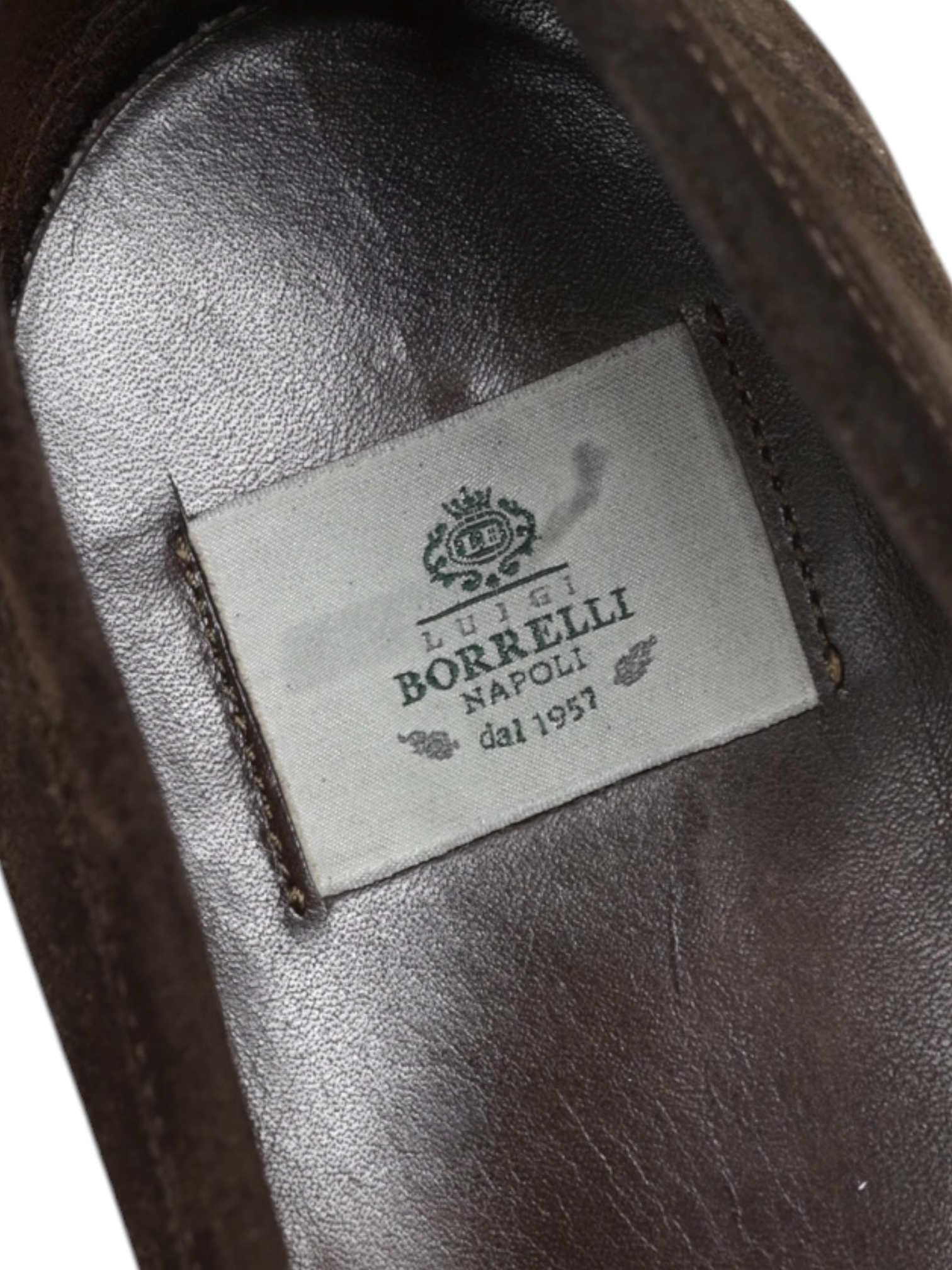 Luigi Borrelli Dark Brown Suede Summer Moccasin