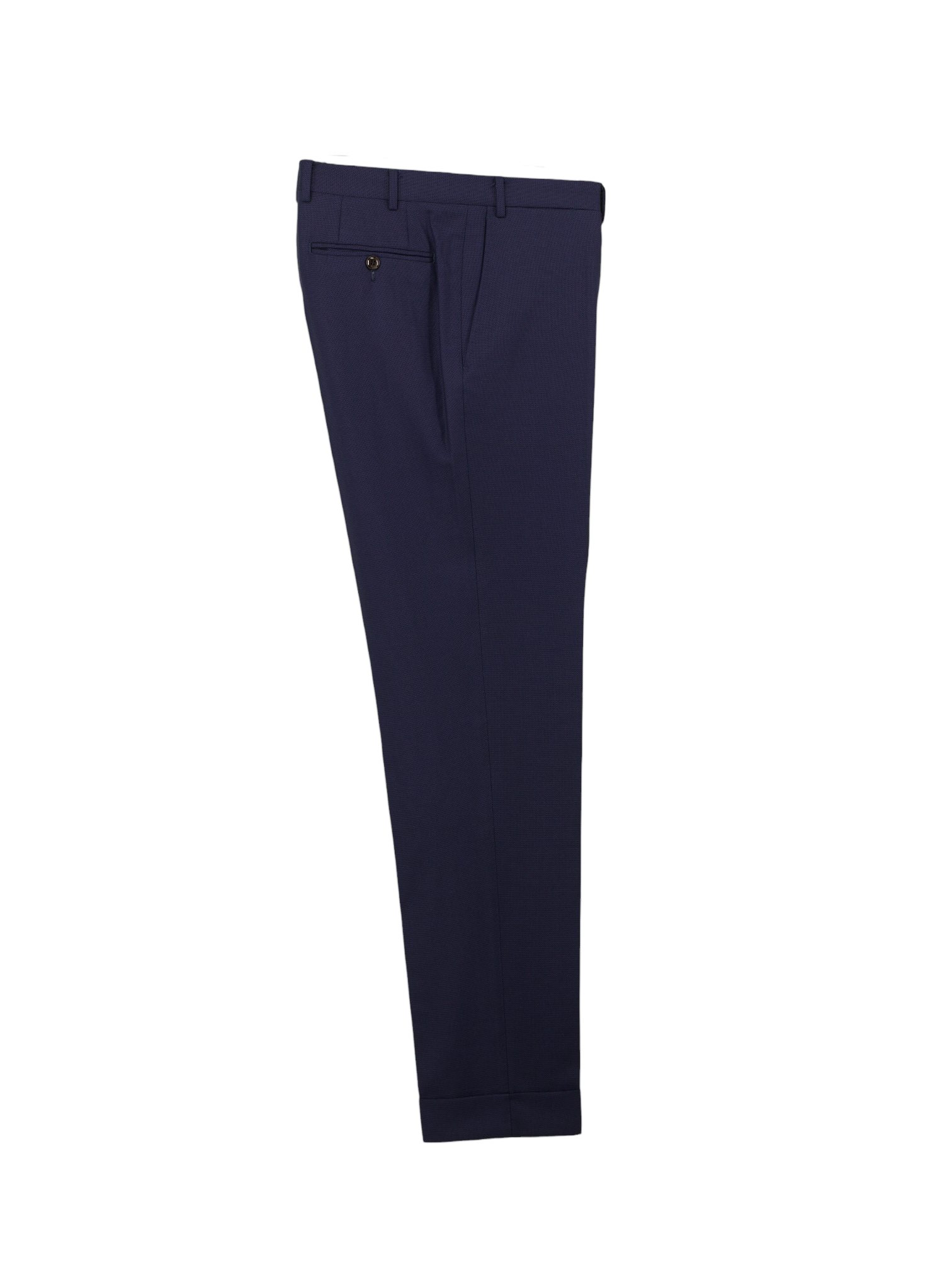 Canali Marine Blue Fine-Wool Birdseye Trousers