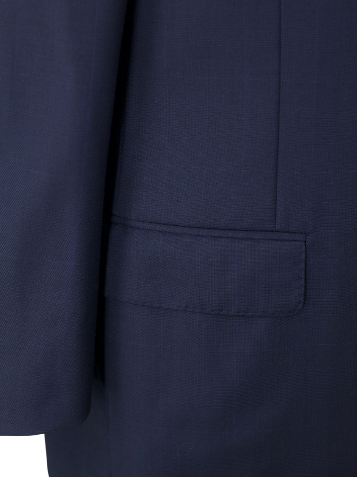 Canali Navy Fine-Wool Shadow-Check Vintage Milanese-Style Suit