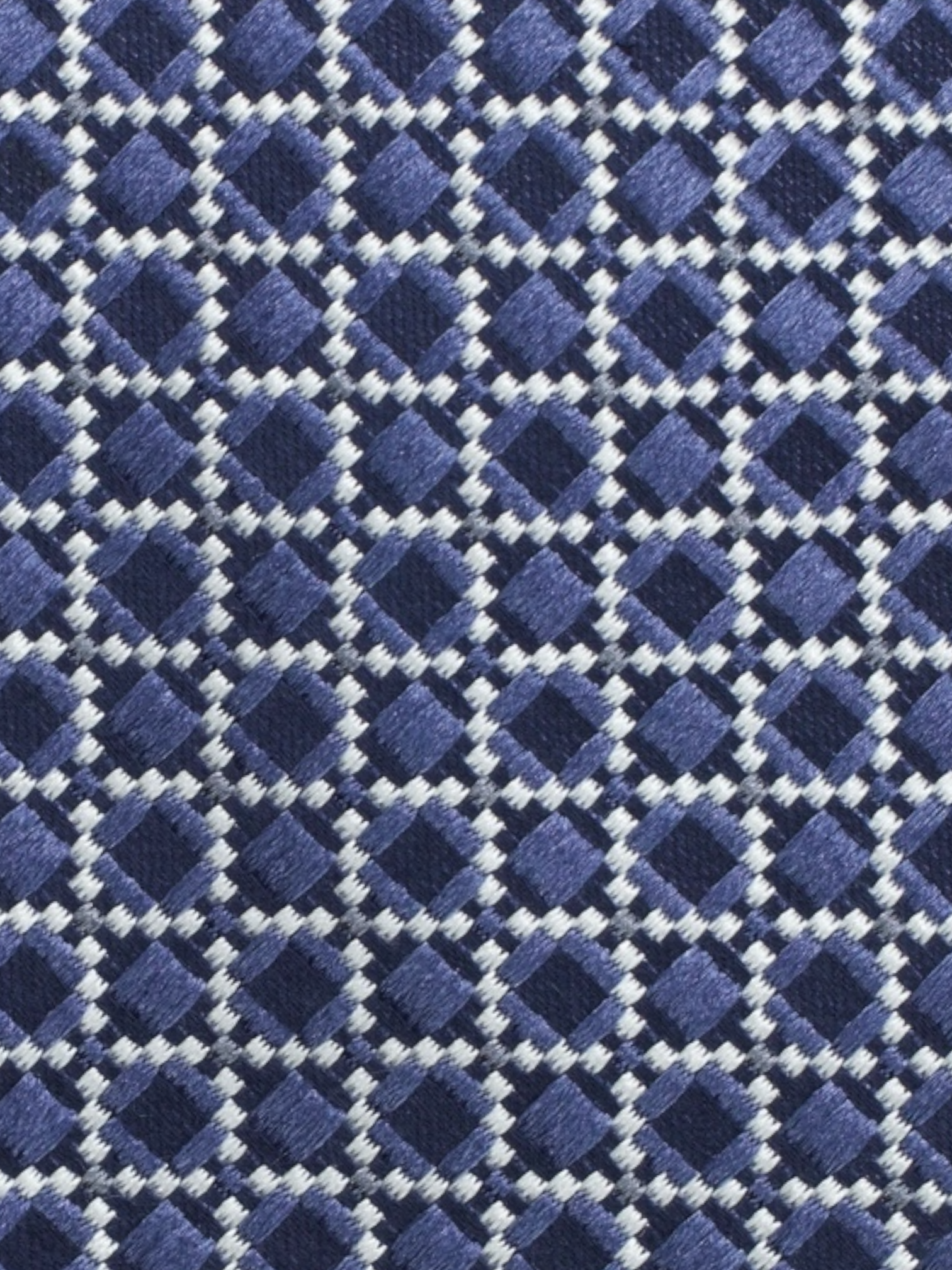 Ermenegildo Zegna Navy Silk Geometric Pattern Tie