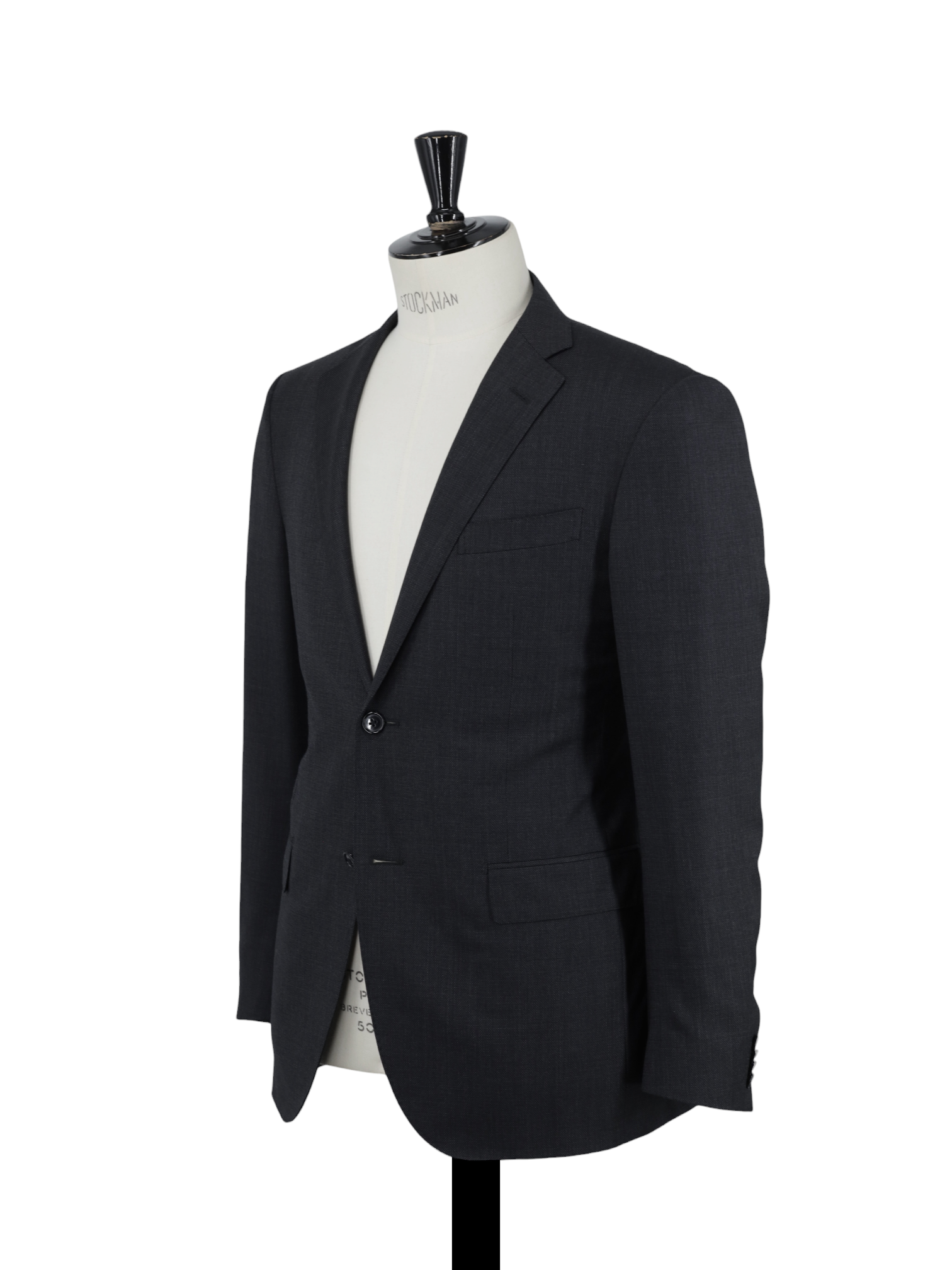Corneliani Dark Grey Wool & Stretch Birdseye Suit