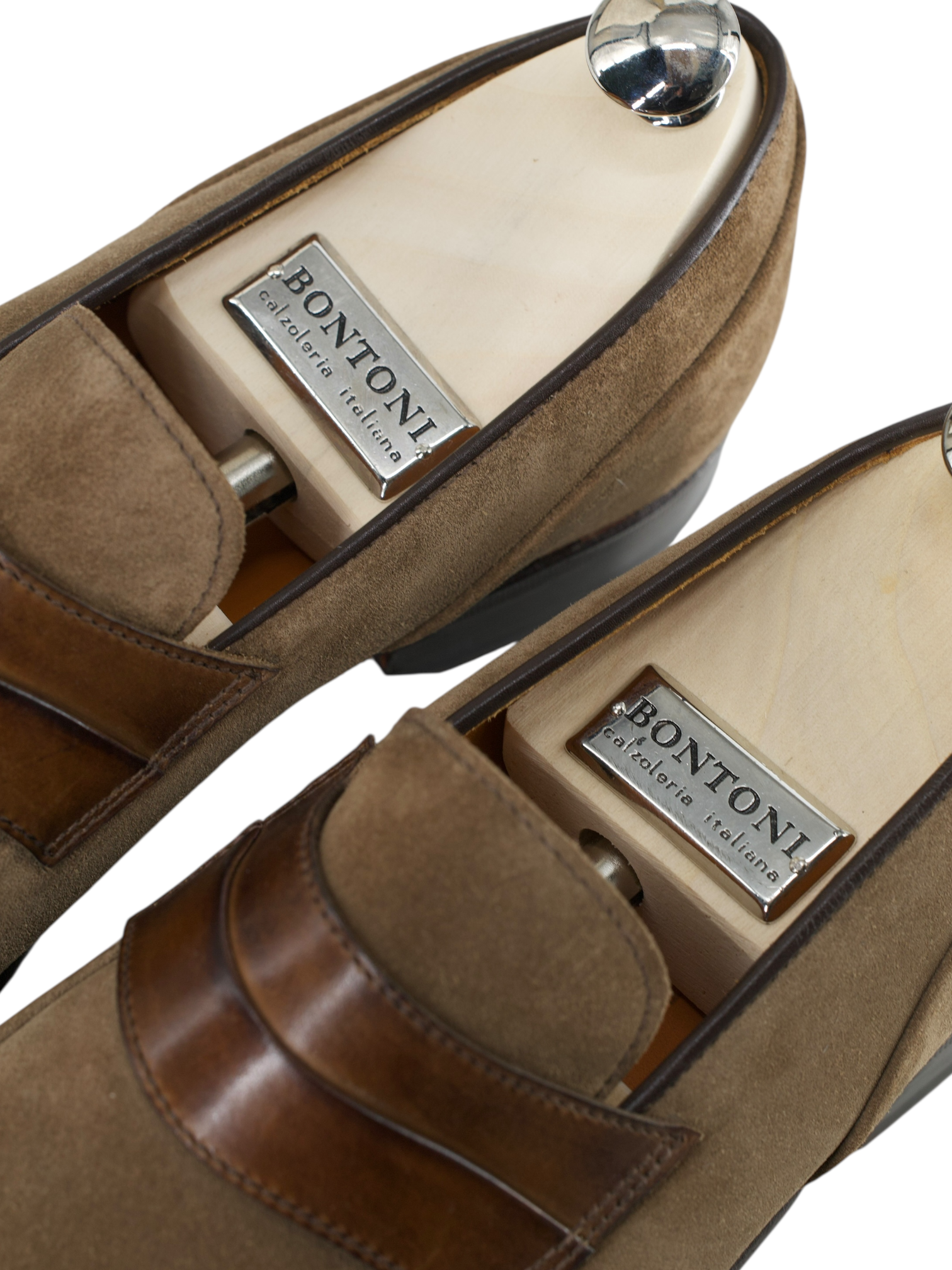 Bontoni Beige Suède Principe Rivolta Loafer