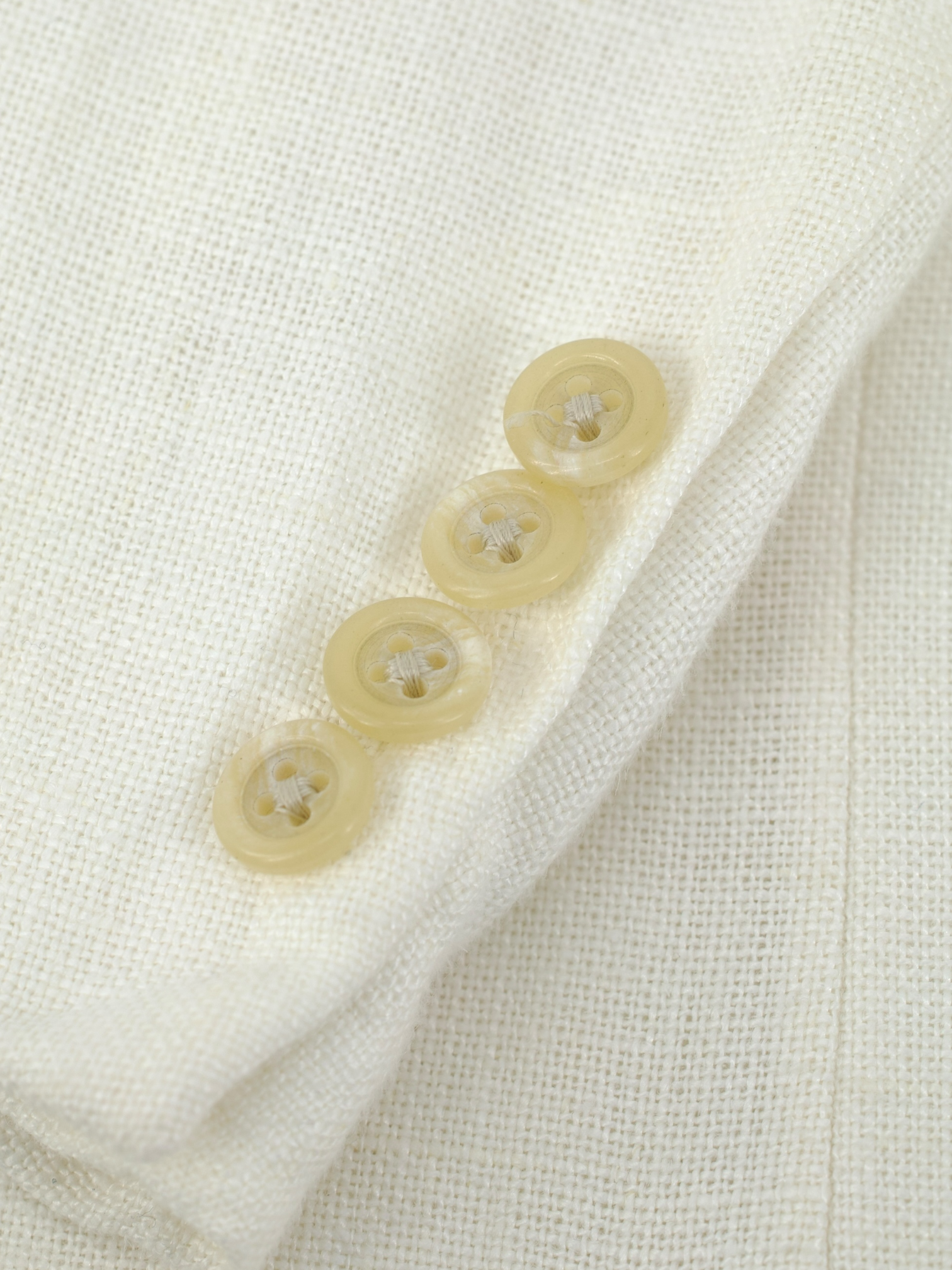 Ralph Lauren White Pure-Linen Hopsack Summer Jacket