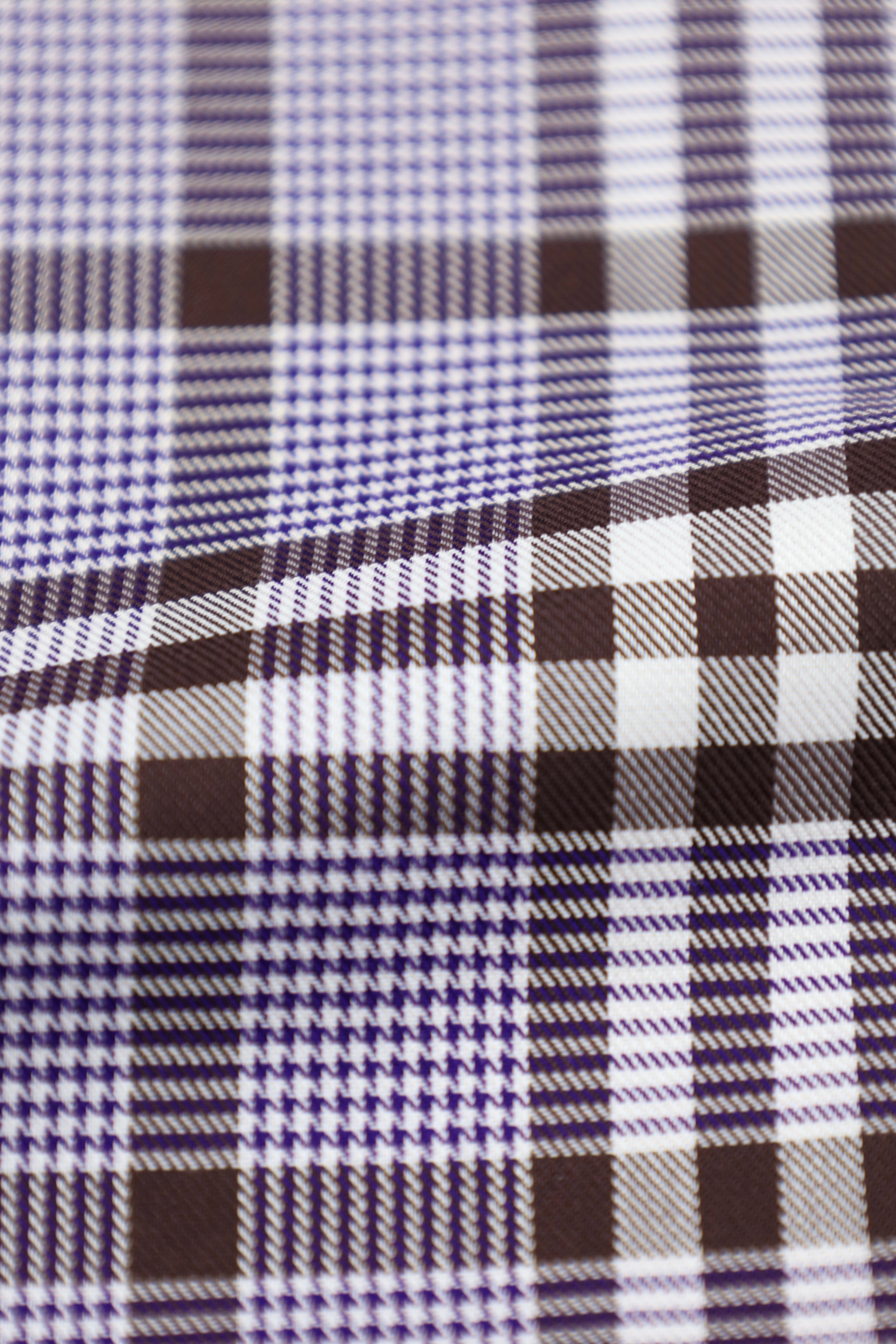 Tom Ford Purple Overcheck Shirt