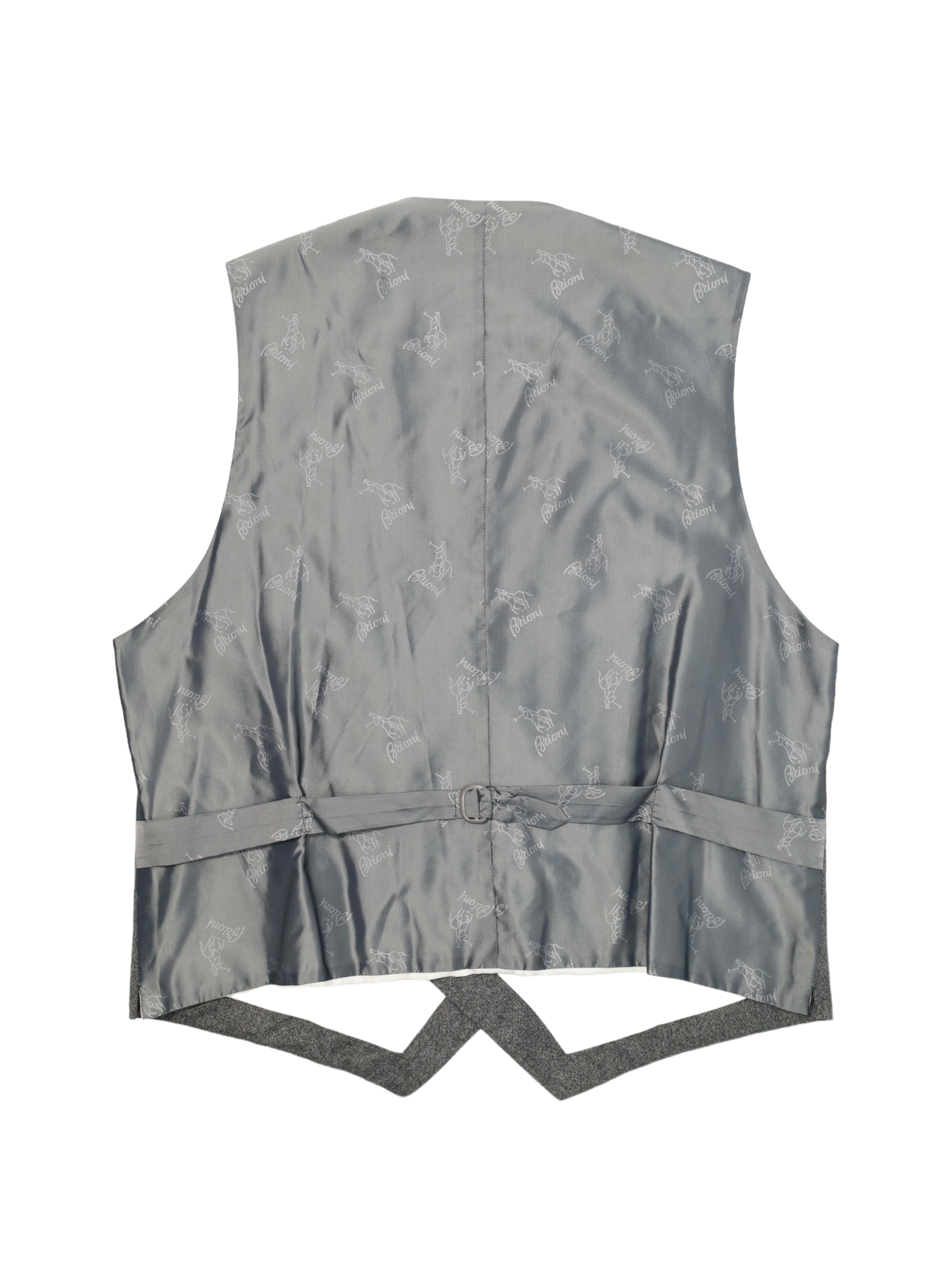 Brioni Grey Cashmere & Silk Double Breasted Waistcoat